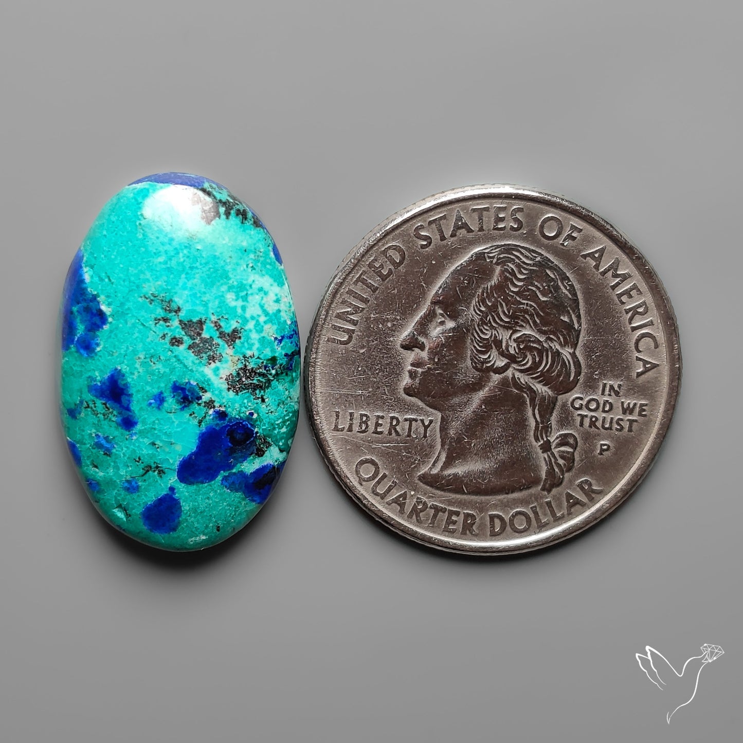 Bluebird Azurite Cabochon
