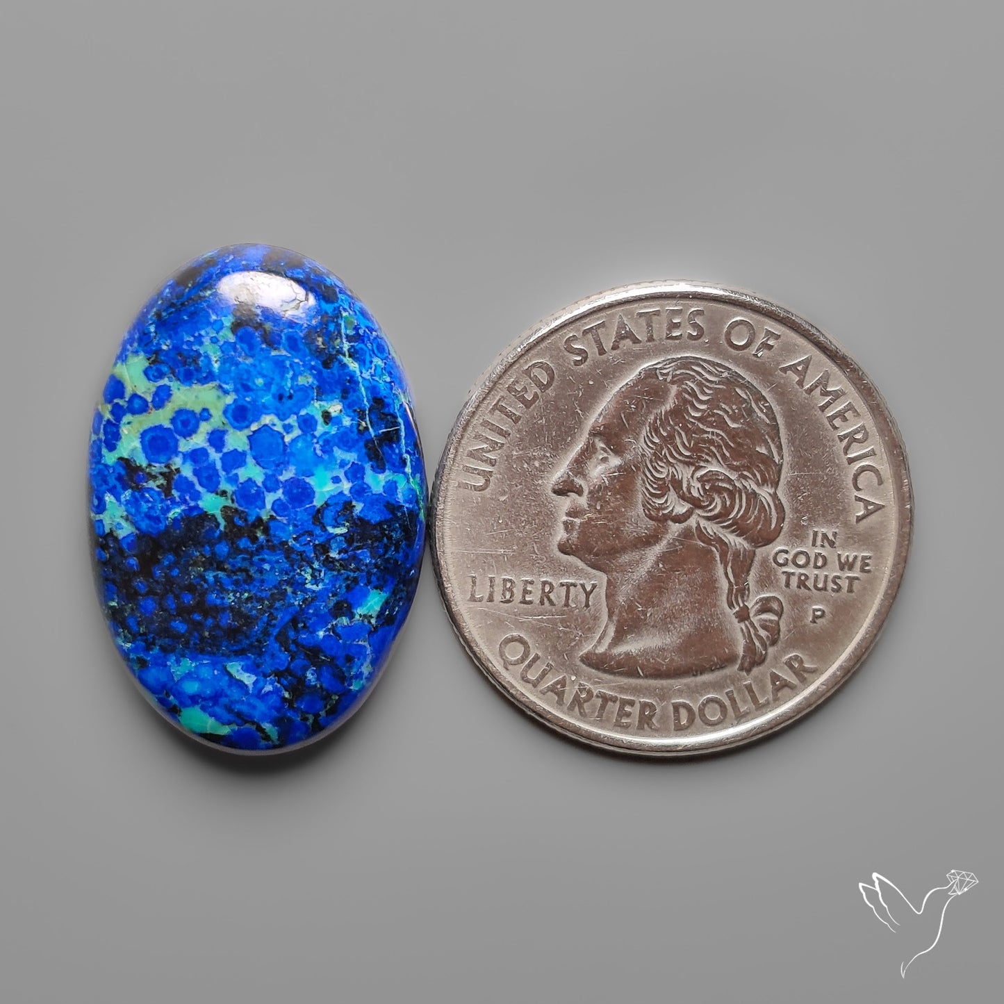 Bluebird Azurite Cabochon
