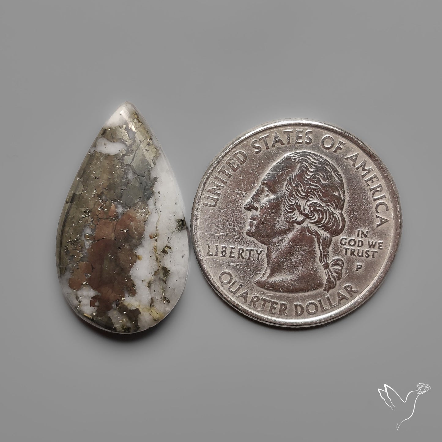 Mohawkite Cabochon Pyritic