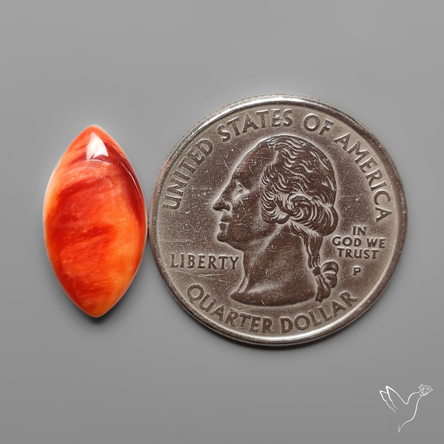 Spiny Oyster Shell Cabochon
