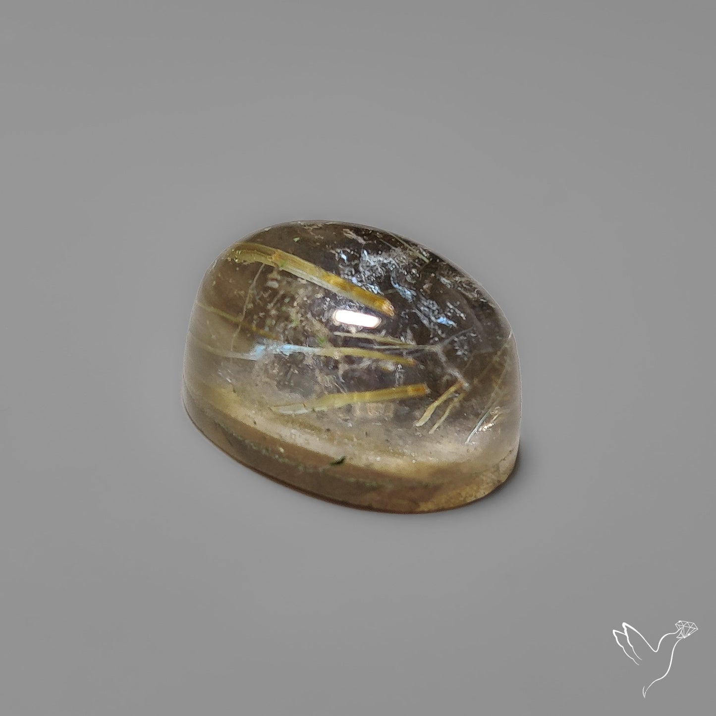 Golden Rutilated Quartz With Labradorite Doublet