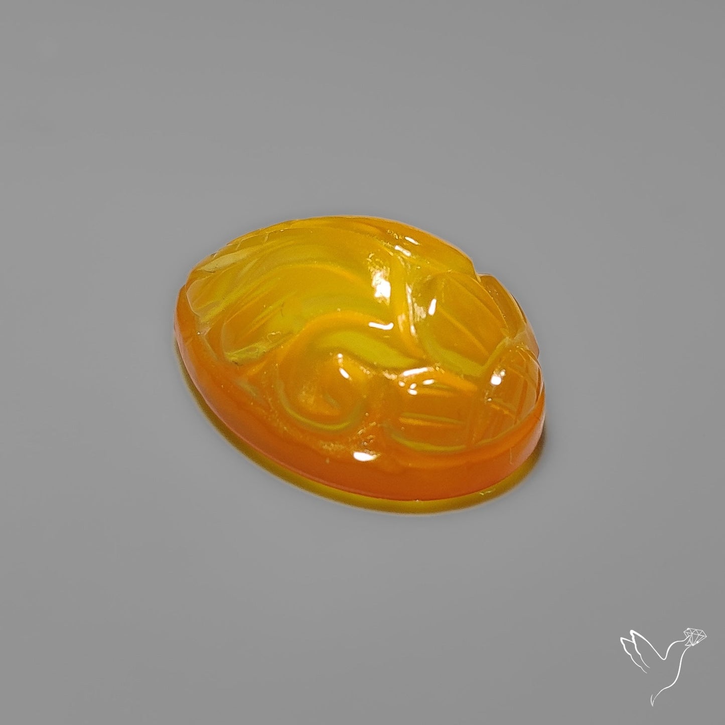 Carnelian Agate Mughal Carving (handcarved)