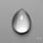 Himalayan Ice Quartz Drop Cabochon