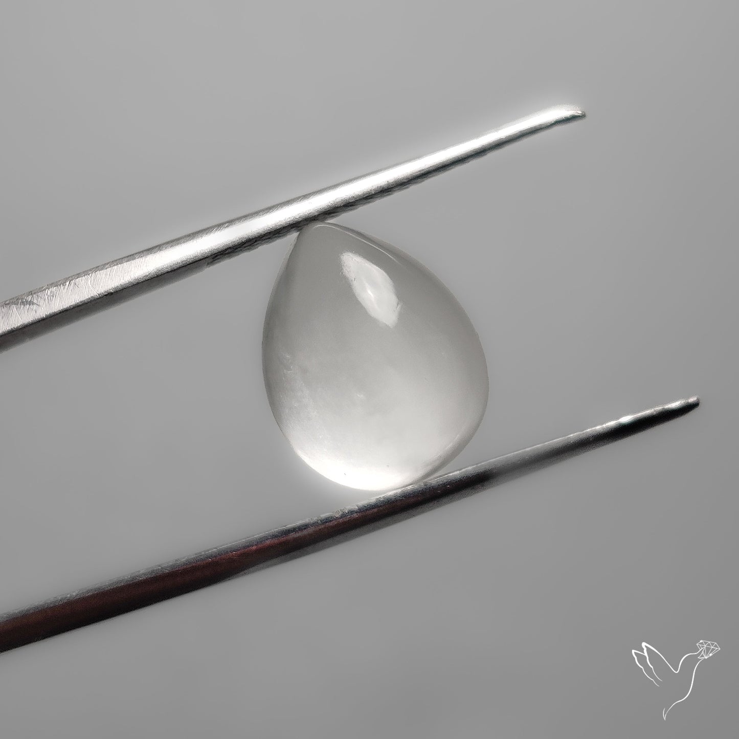 Himalayan Ice Quartz Drop Cabochon