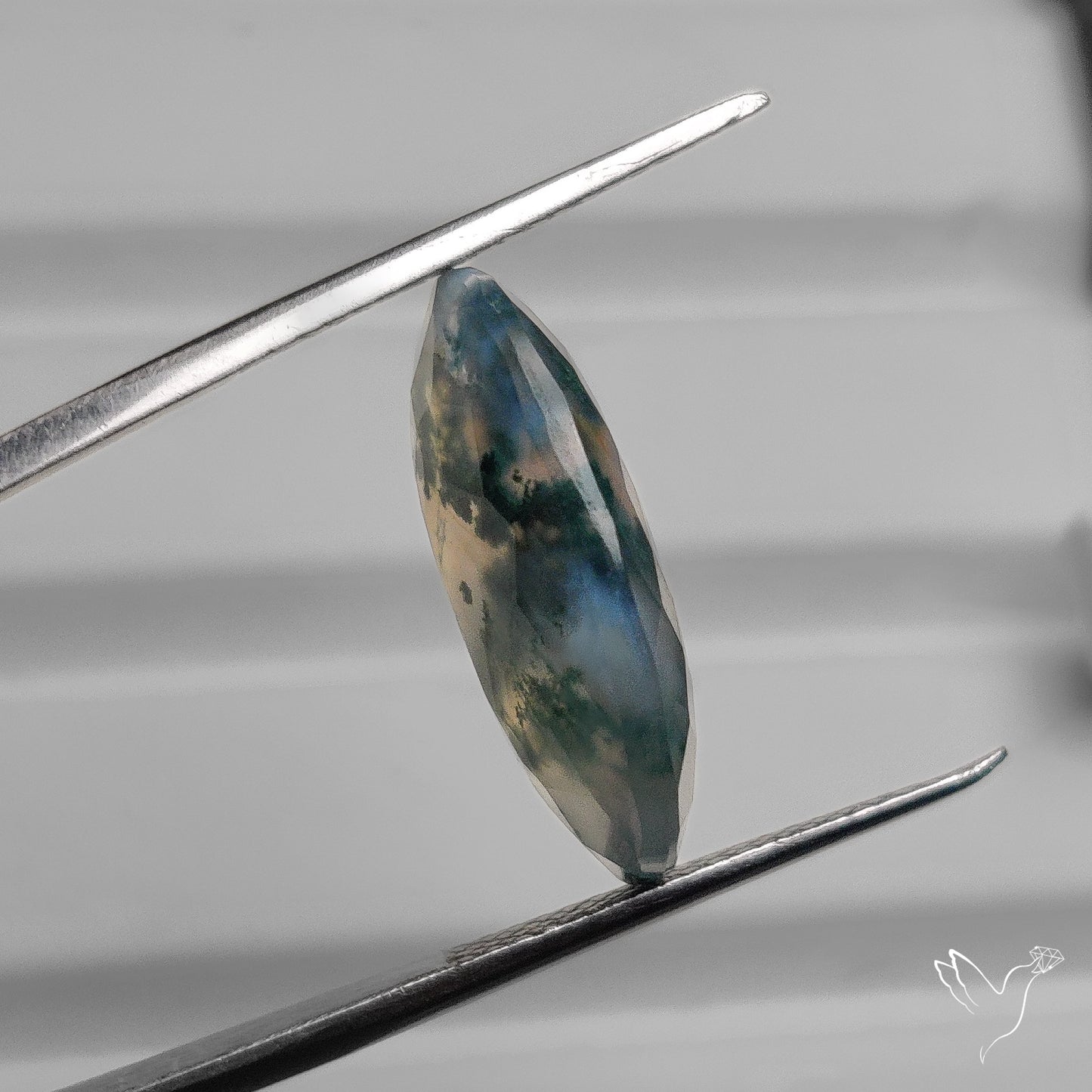 Faceted Moss Agate