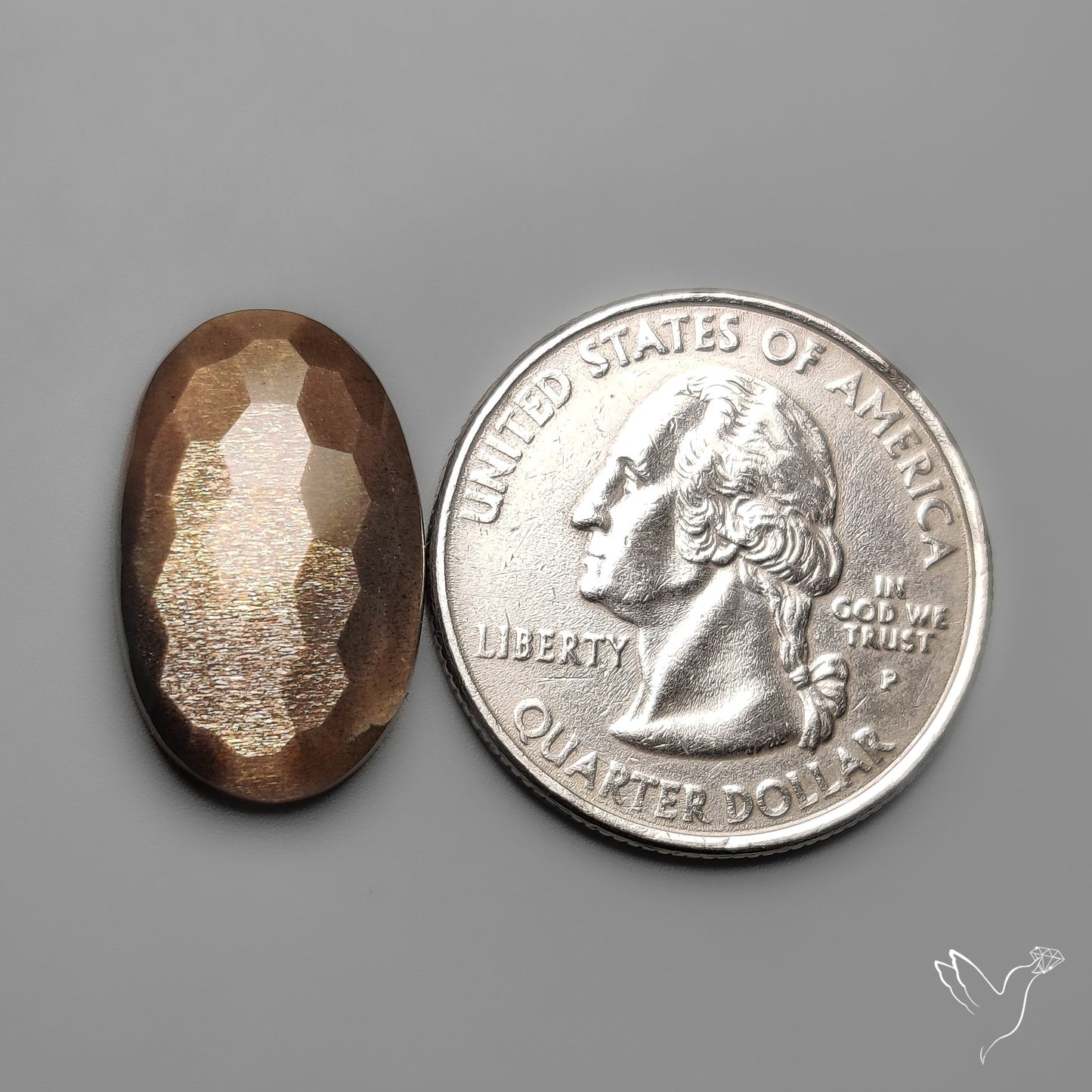 Honeycomb Cut Black Sunstone