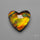 Rose Cut Himalayan Quartz With Aurora Opal Doublet Heart