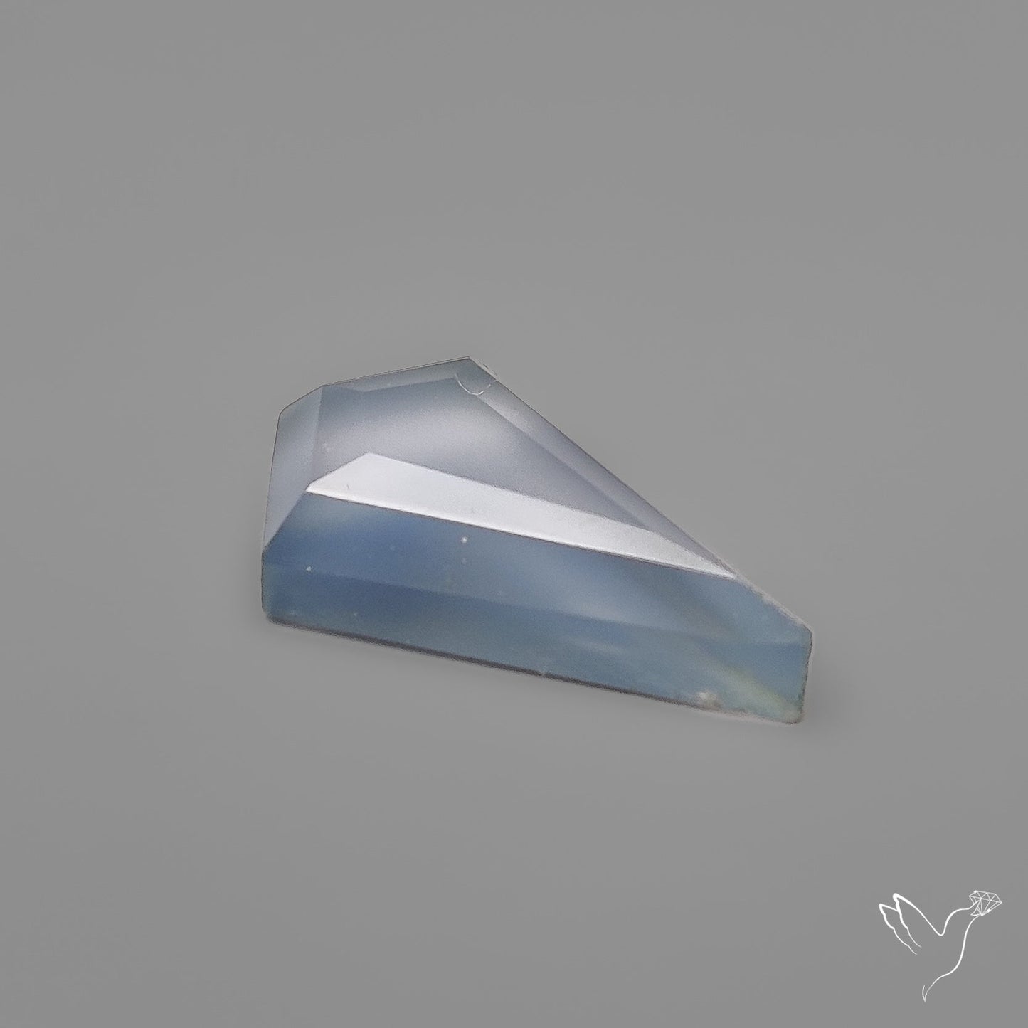 Step Cut Namibian Chalcedony Coffin