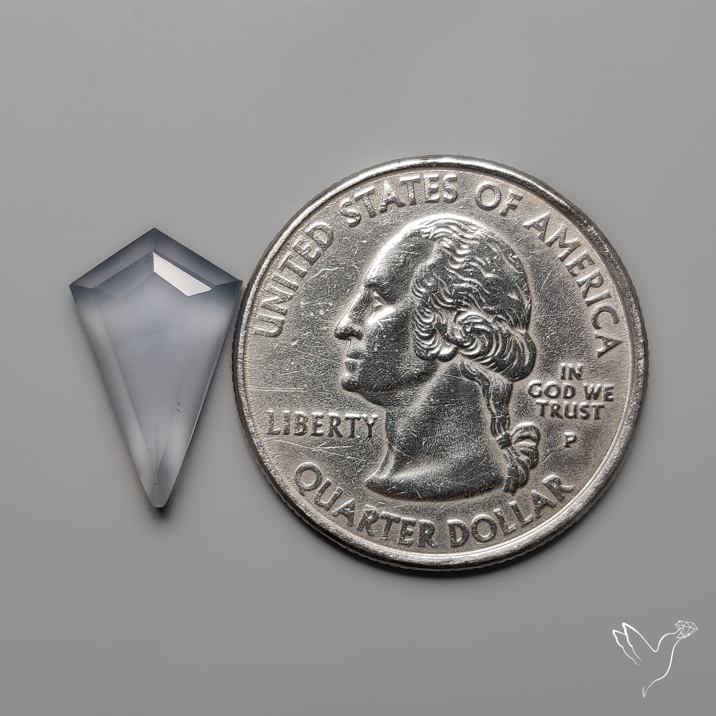 Step Cut Namibian Chalcedony Coffin