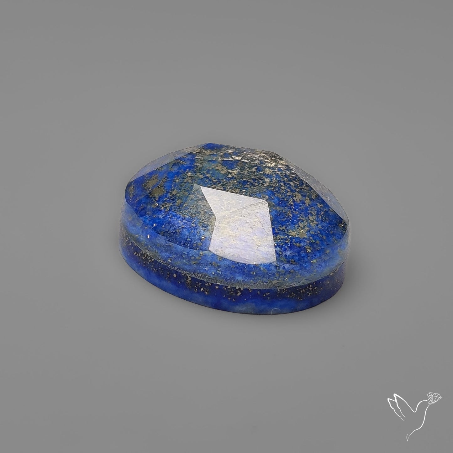 Rose Cut Himalayan Quartz With Lapis Lazuli Doublet