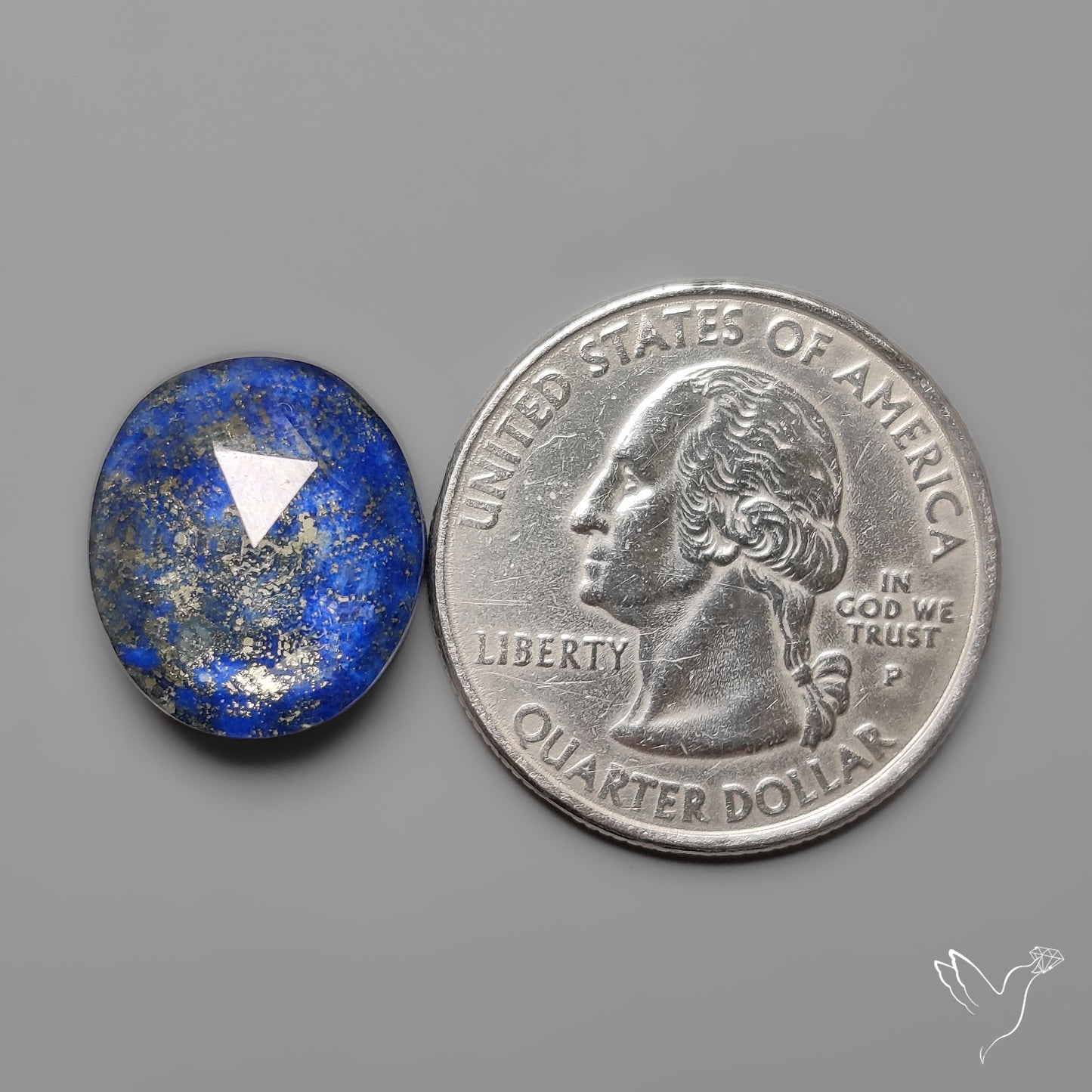 Rose Cut Himalayan Quartz With Lapis Lazuli Doublet