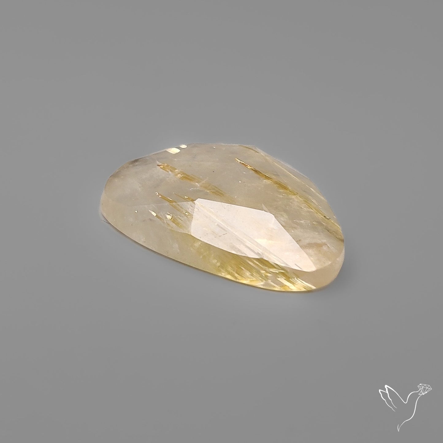 Rose Cut Golden Rutilated Quartz