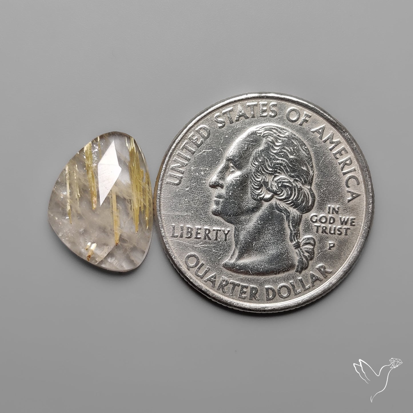 Rose Cut Golden Rutilated Quartz