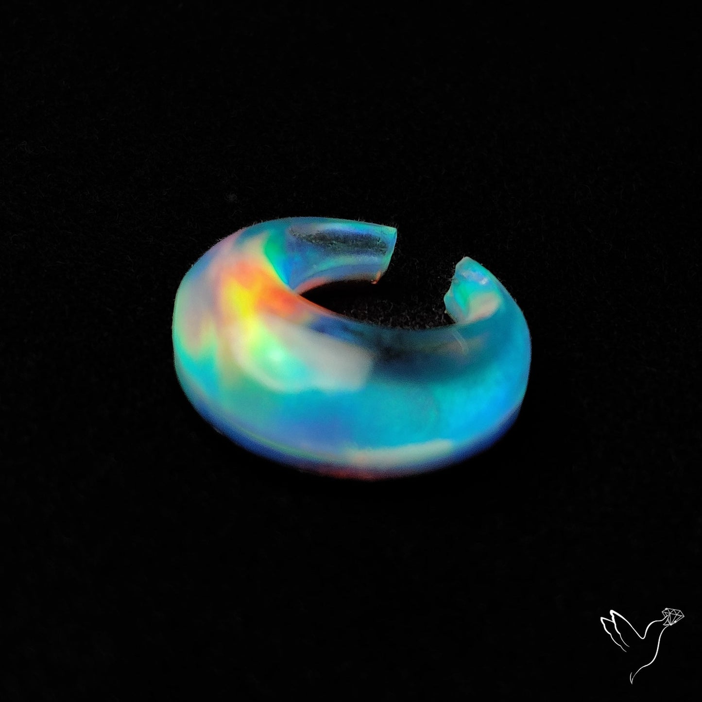 Aurora Opal Crescent Doublet