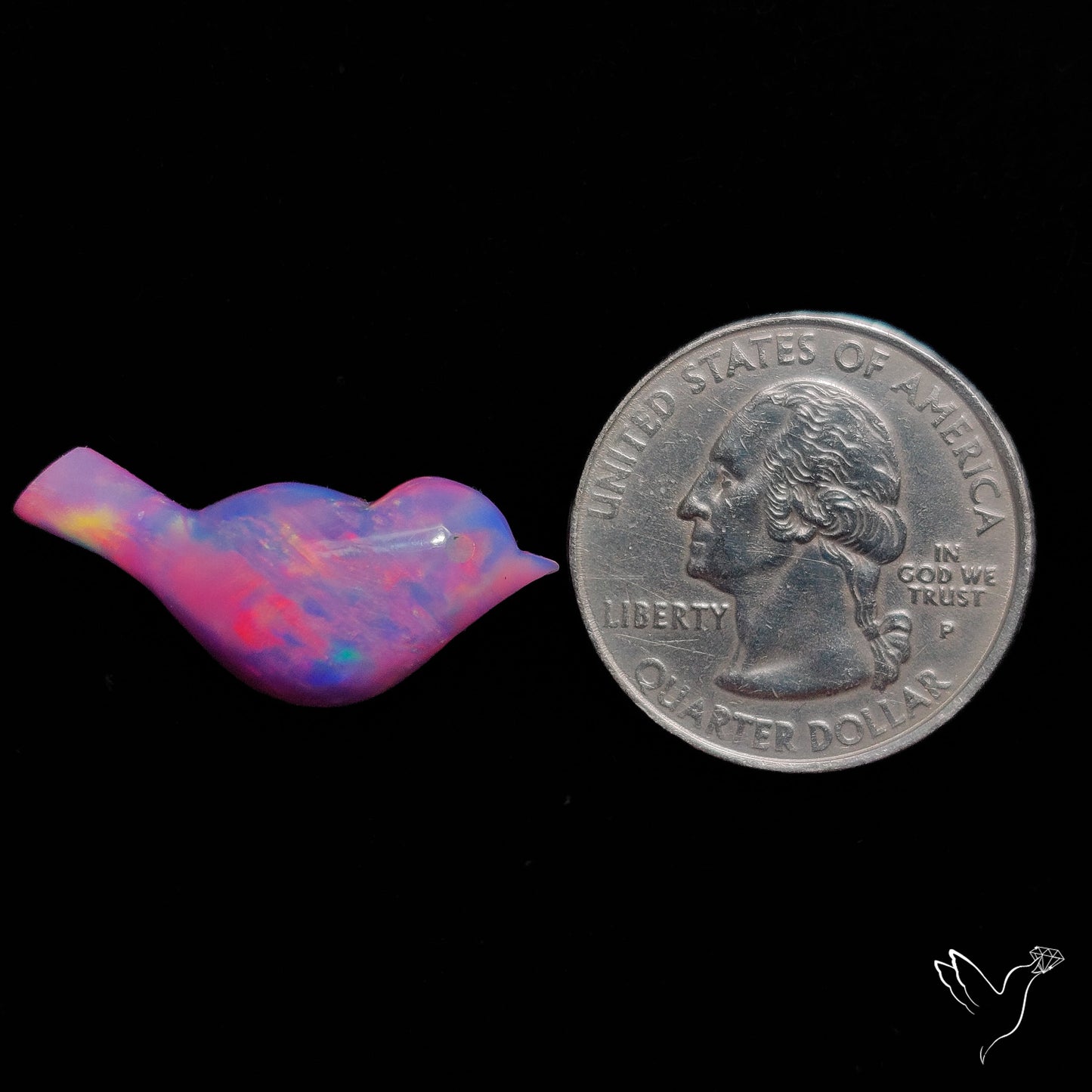Aurora Opal Bird Carving