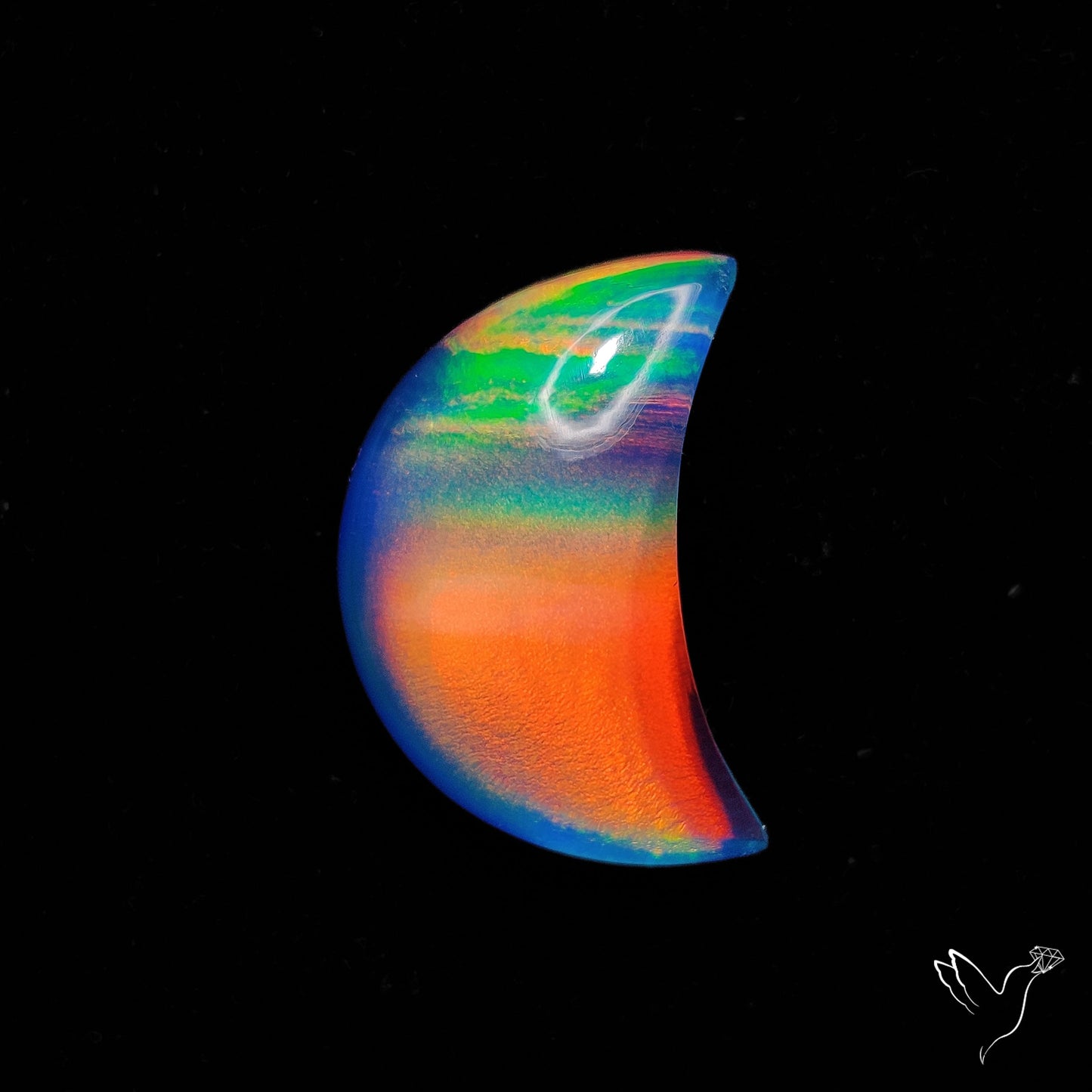 Aurora Opal Crescent Doublet