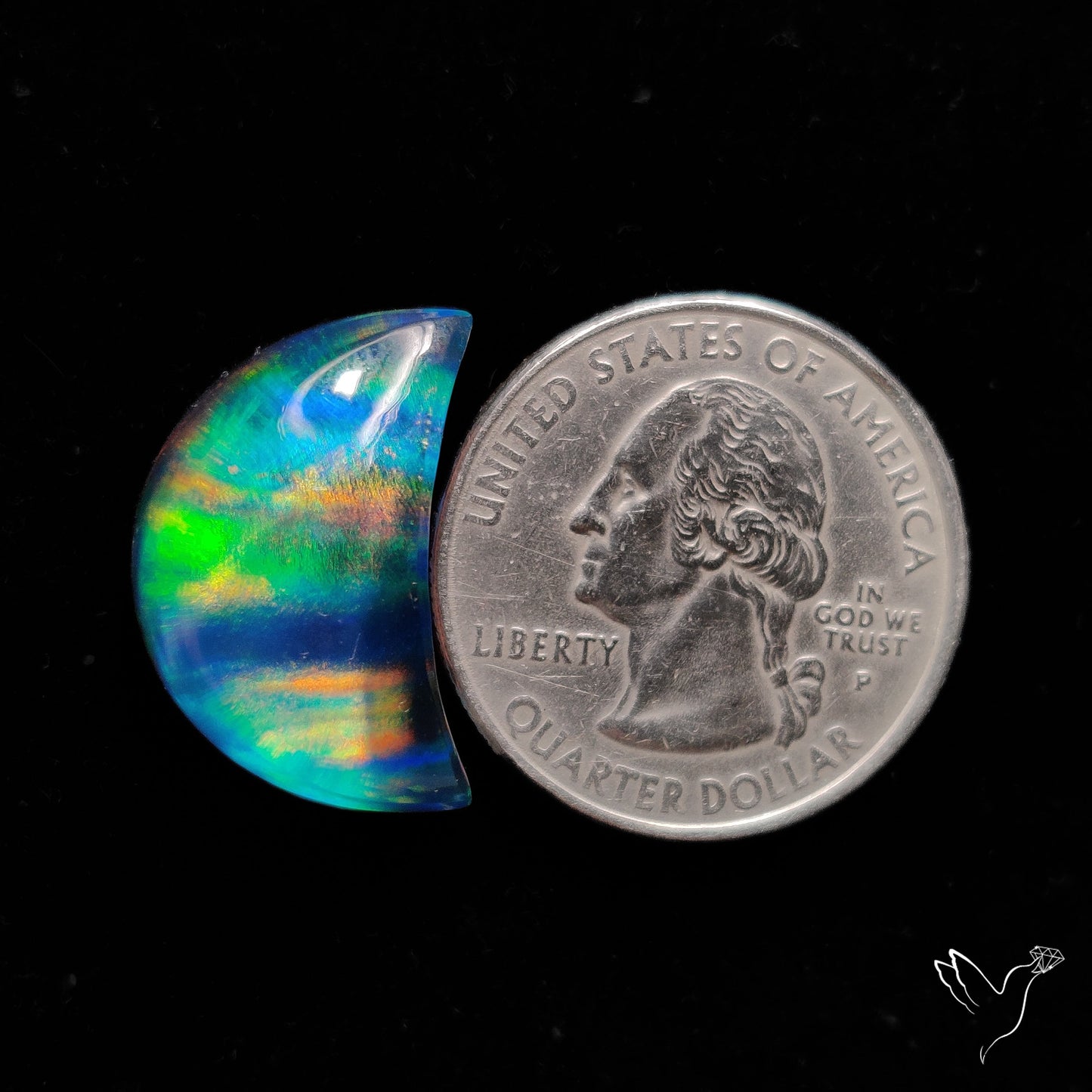 Aurora Opal Crescent Doublet