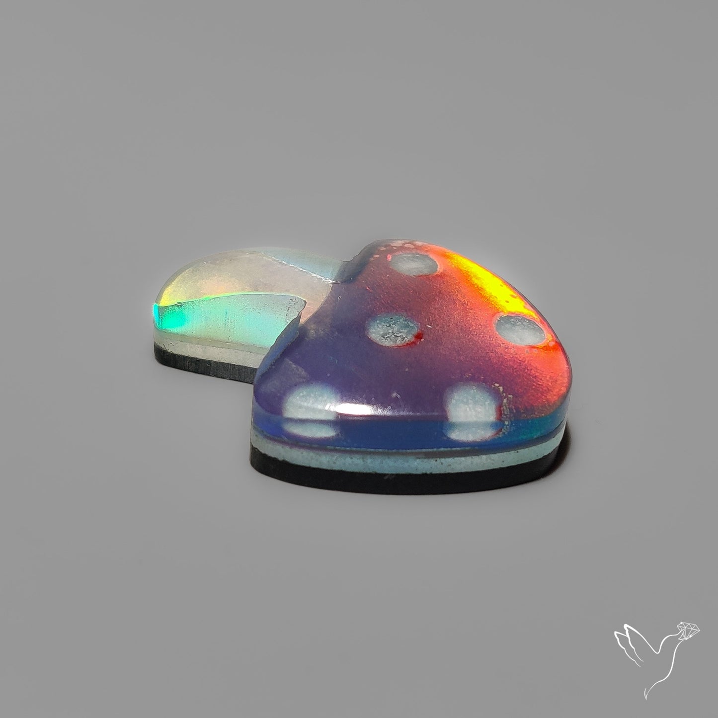 Aurora Opal Mushroom Doublet