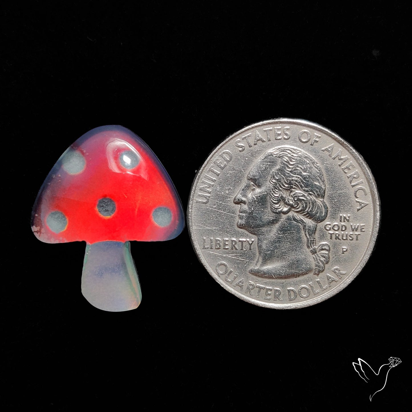 Aurora Opal Mushroom Doublet