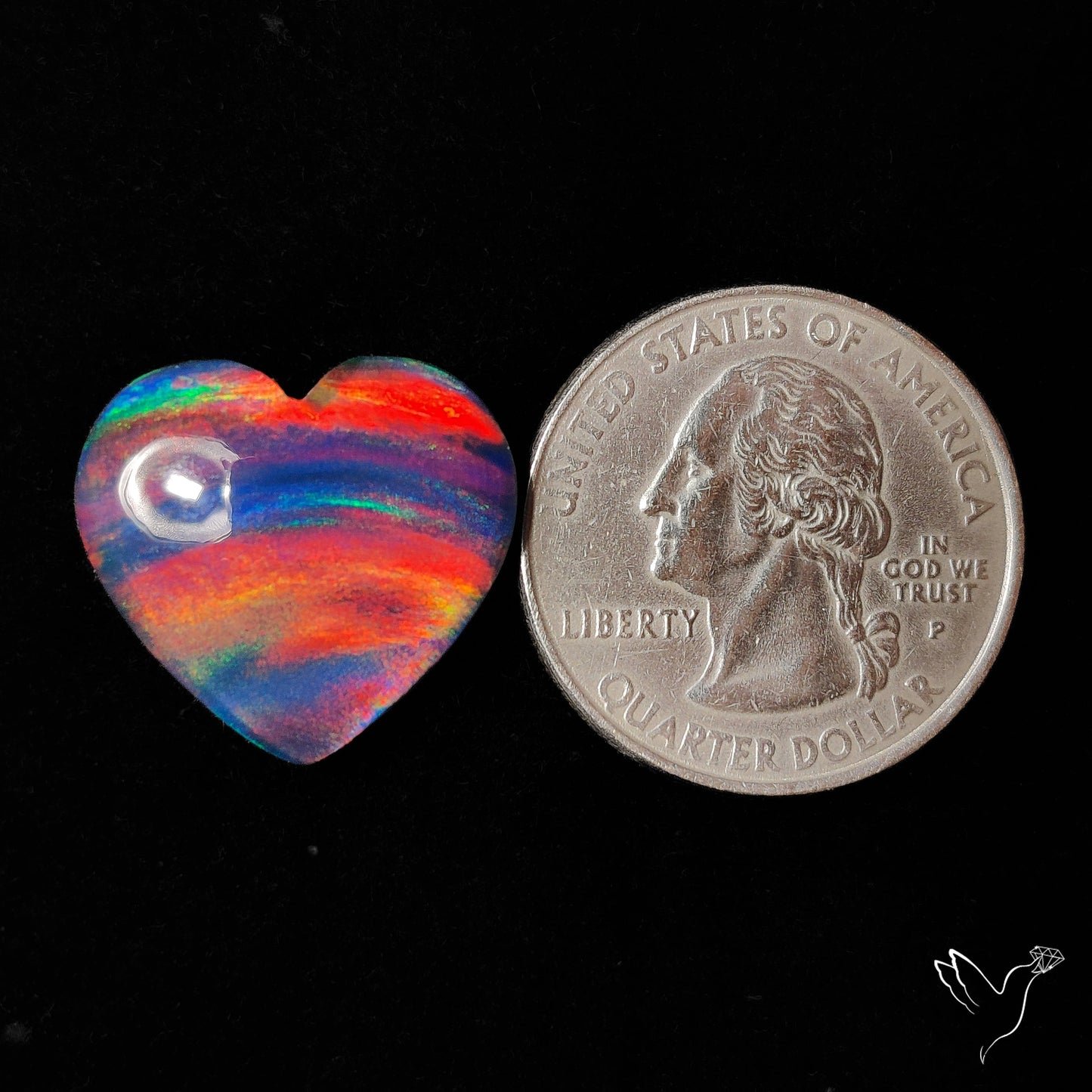 Aurora Opal Heart Doublet
