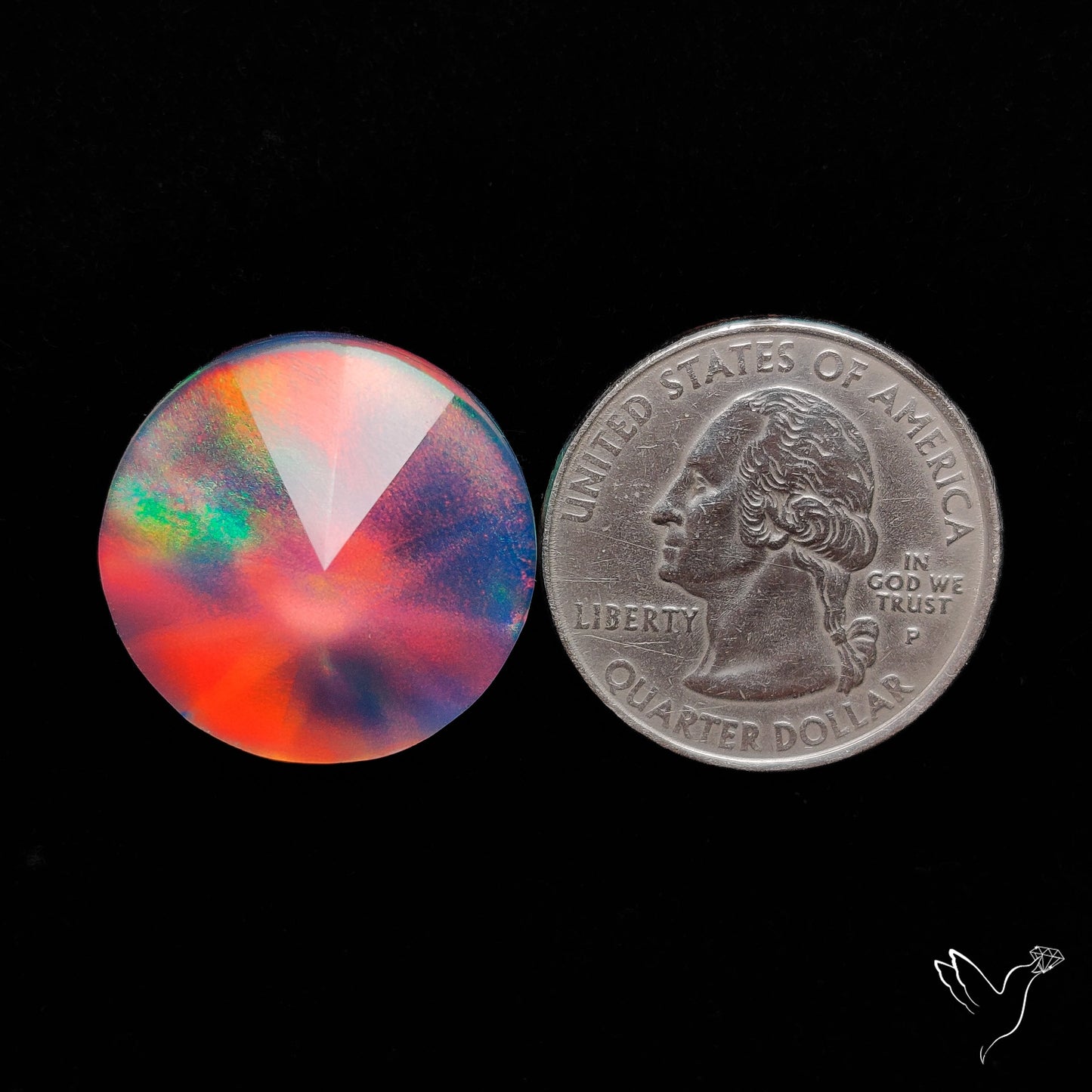 Radin Cut Aurora Opal Doublet