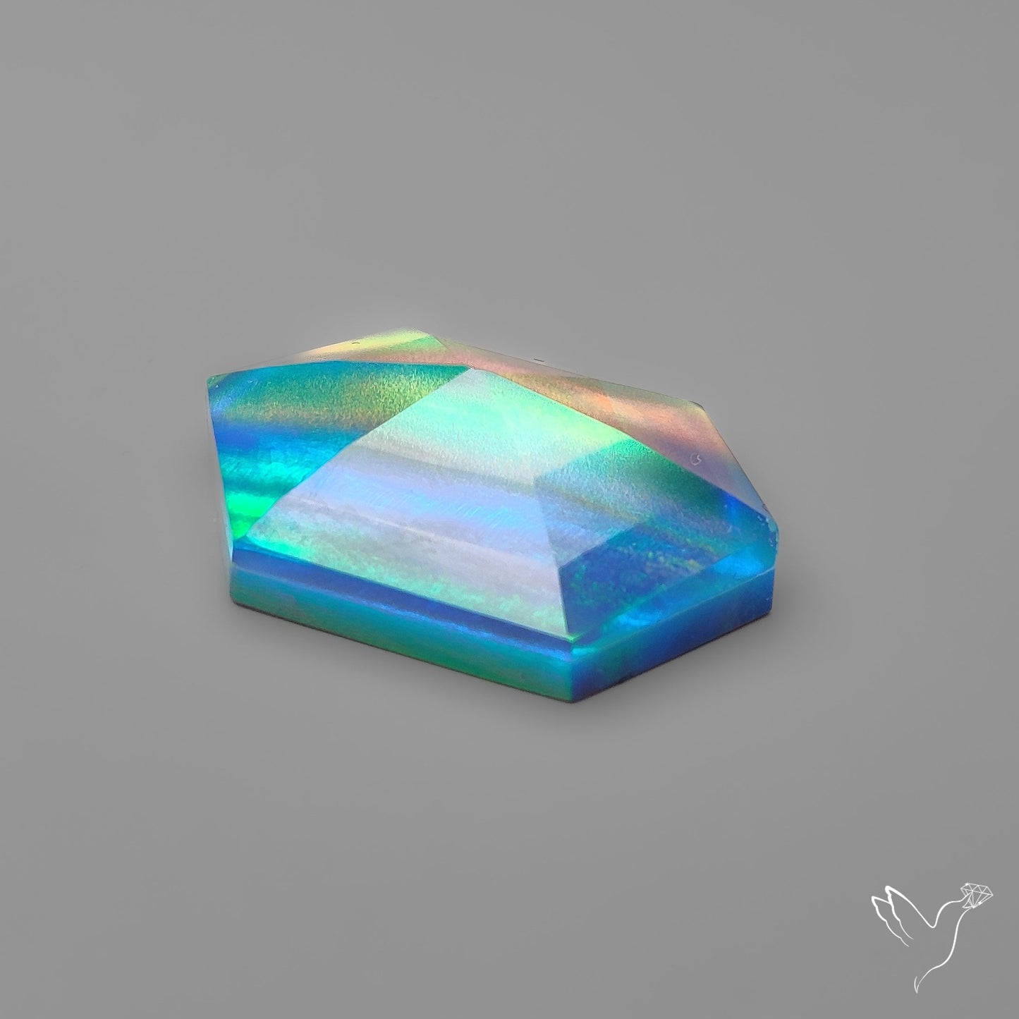 Rose Cut Aurora Opal Doublet