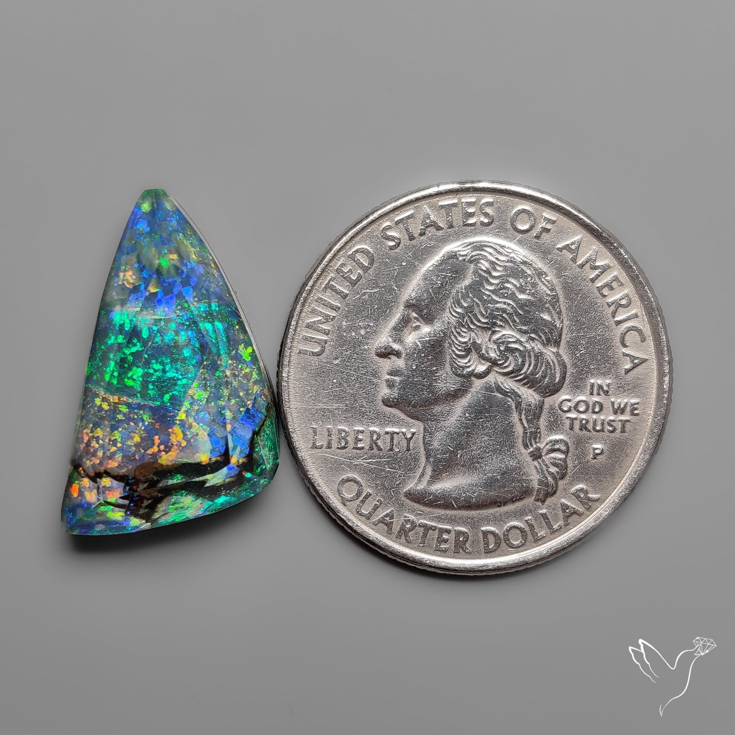 Rose Cut Monarch Opal Doublet