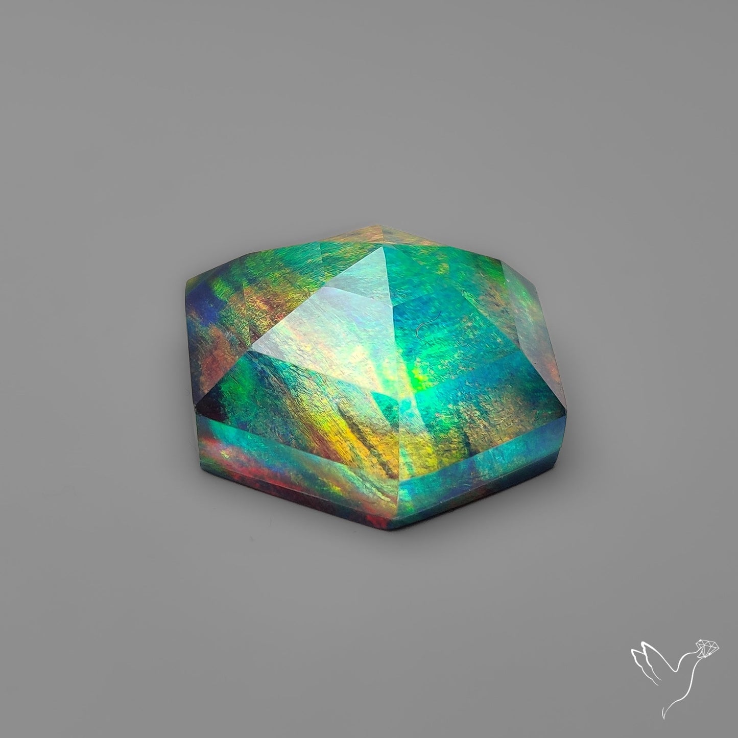 Rose Cut Aurora Opal Doublet