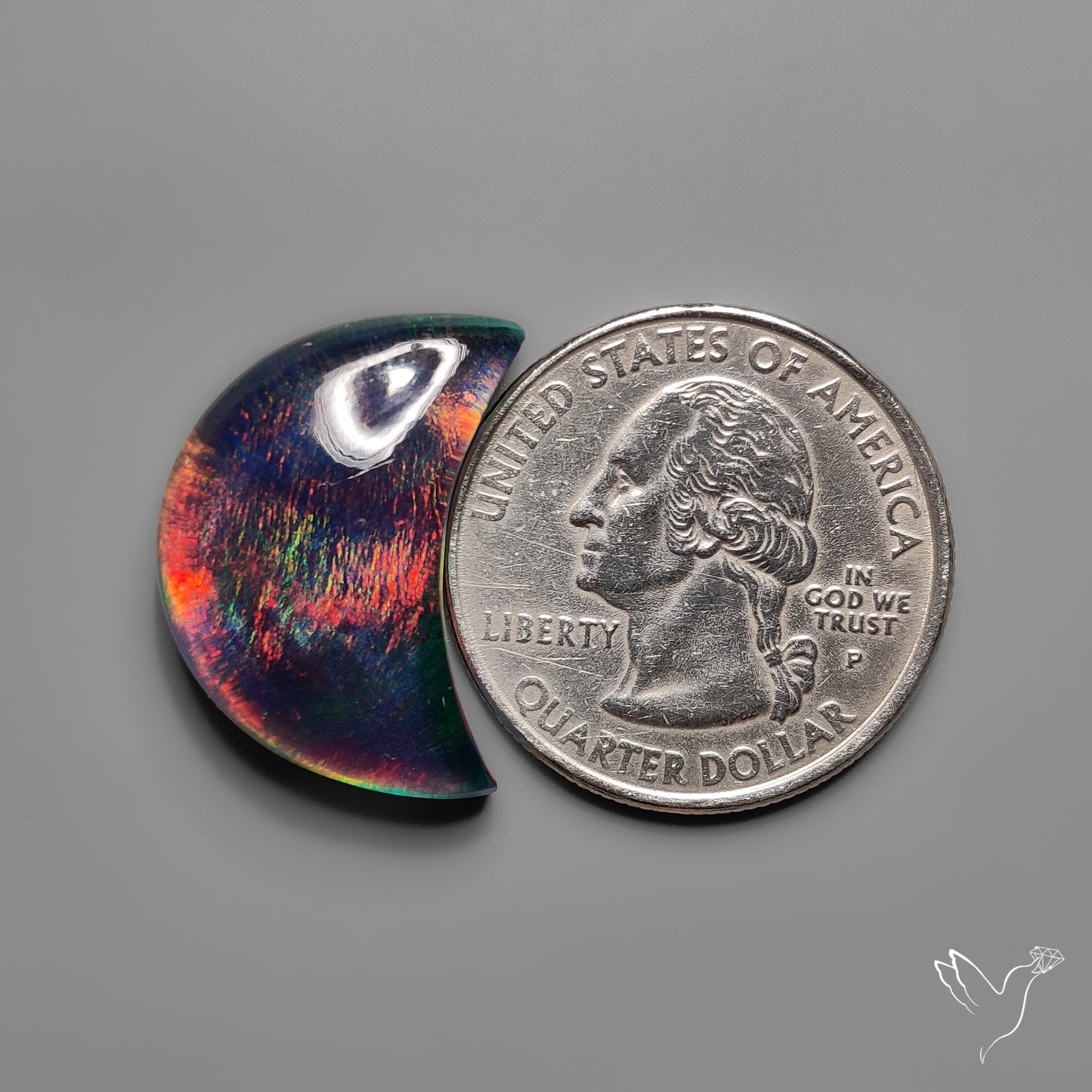 Aurora Opal Crescent Doublet