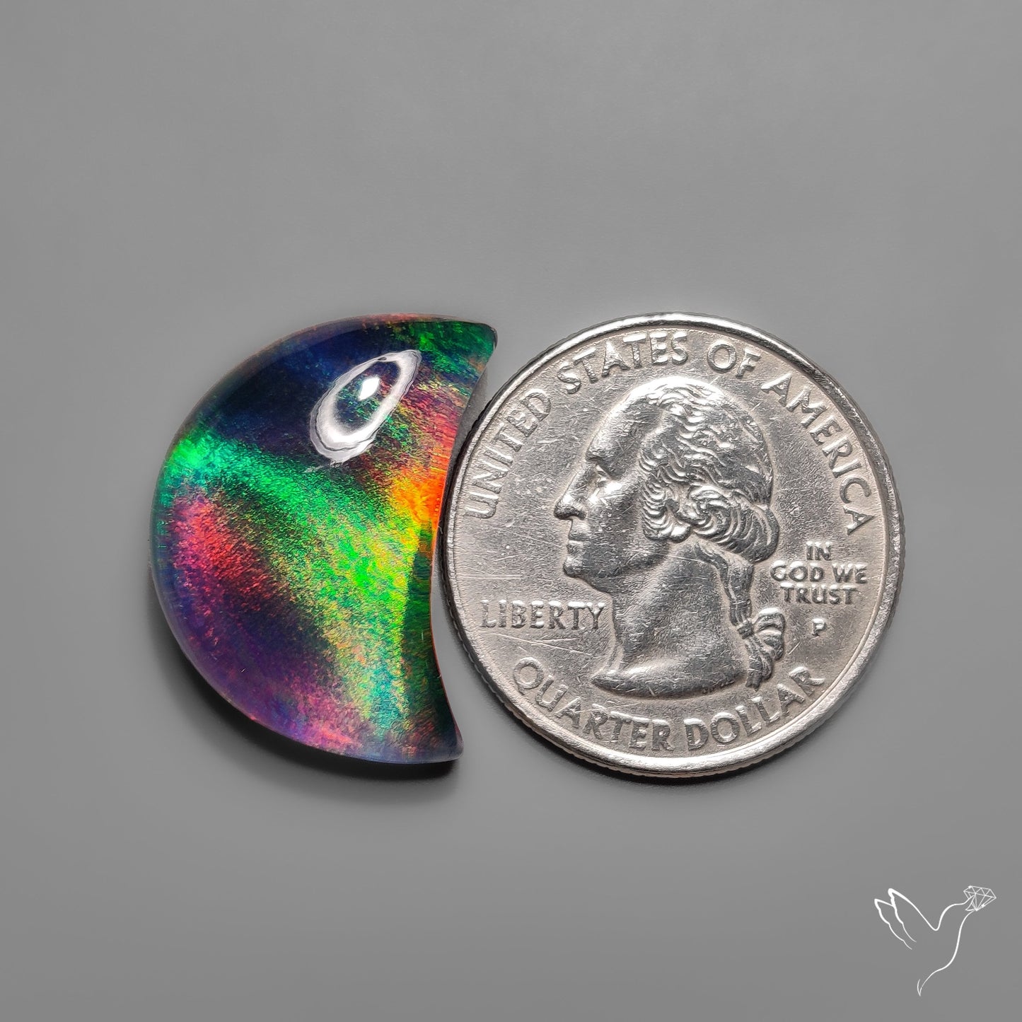 Aurora Opal Crescent Doublet