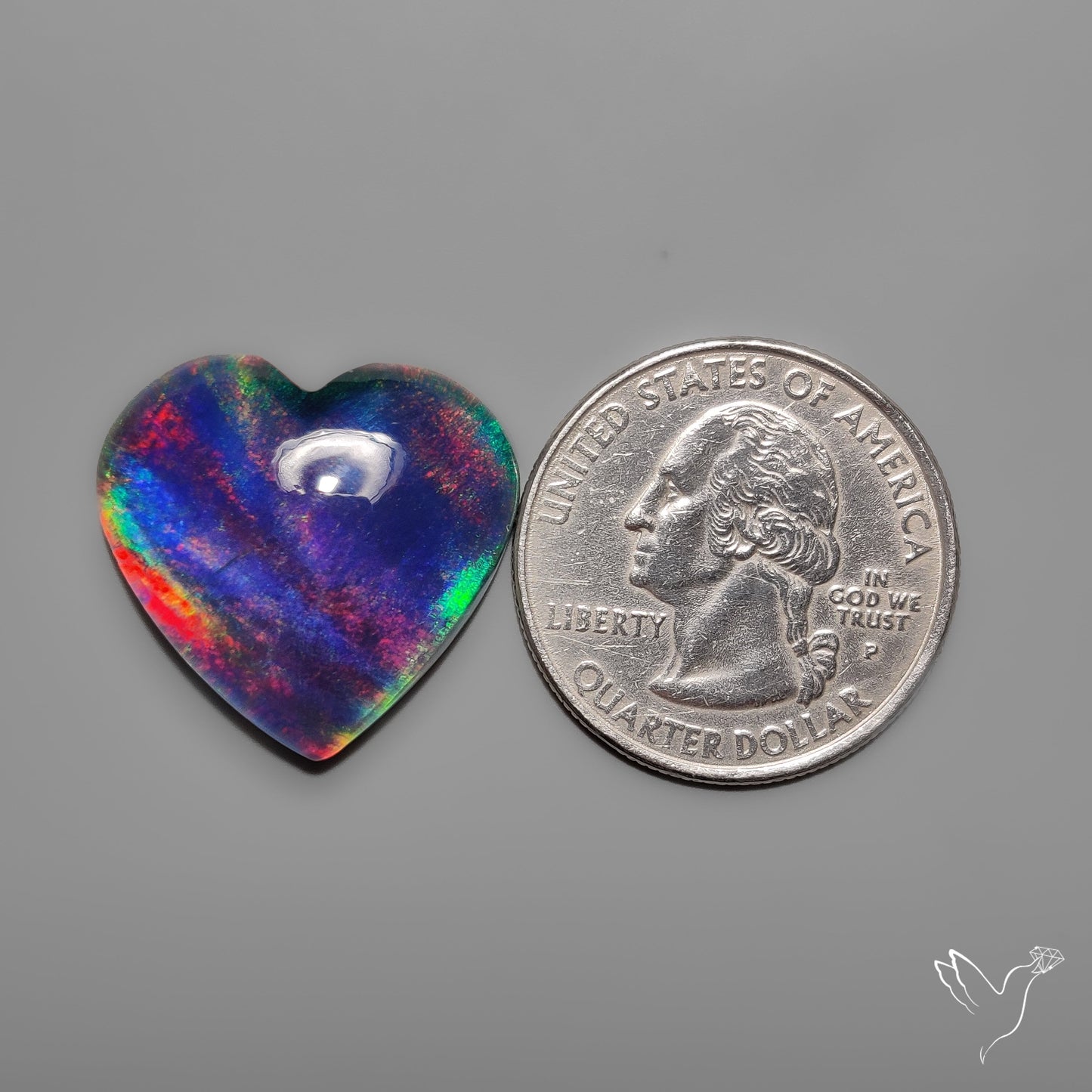 Aurora Opal Heart Doublet