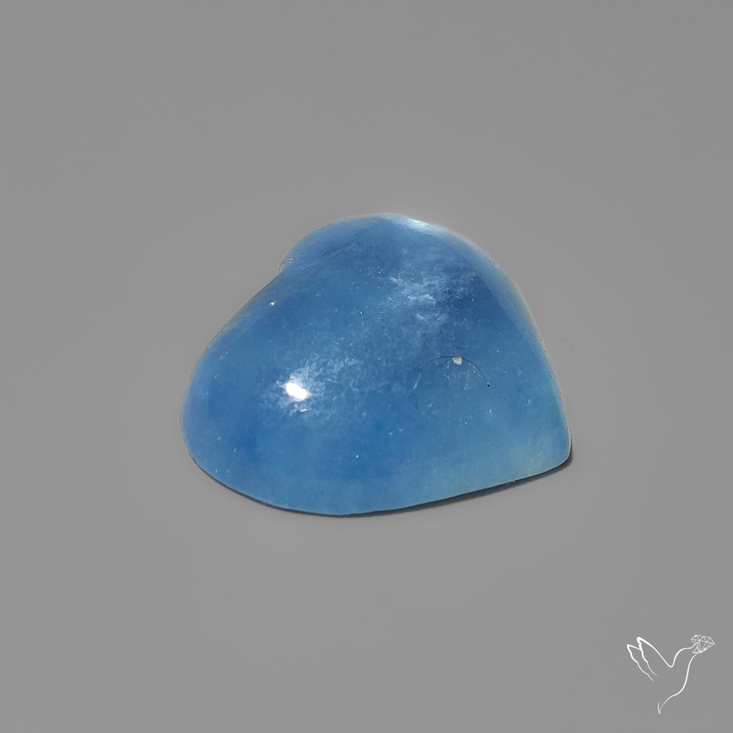 Aquamarine Heart Carving