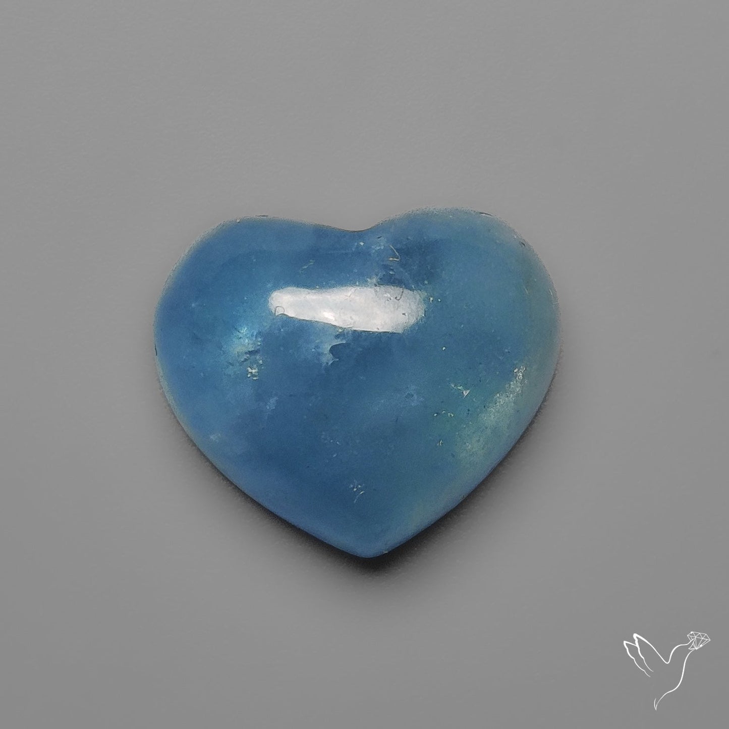 Aquamarine Heart Carving