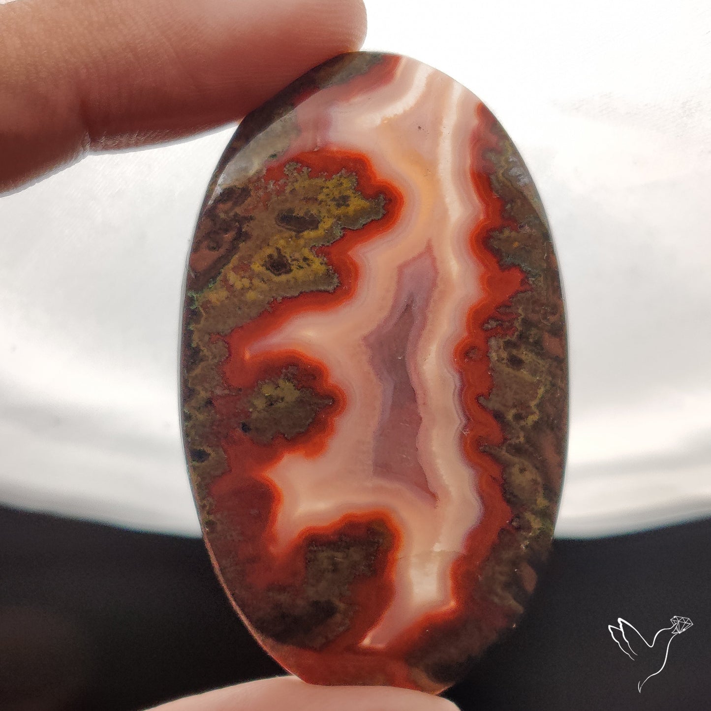Moroccan Seam Agate Cabochon