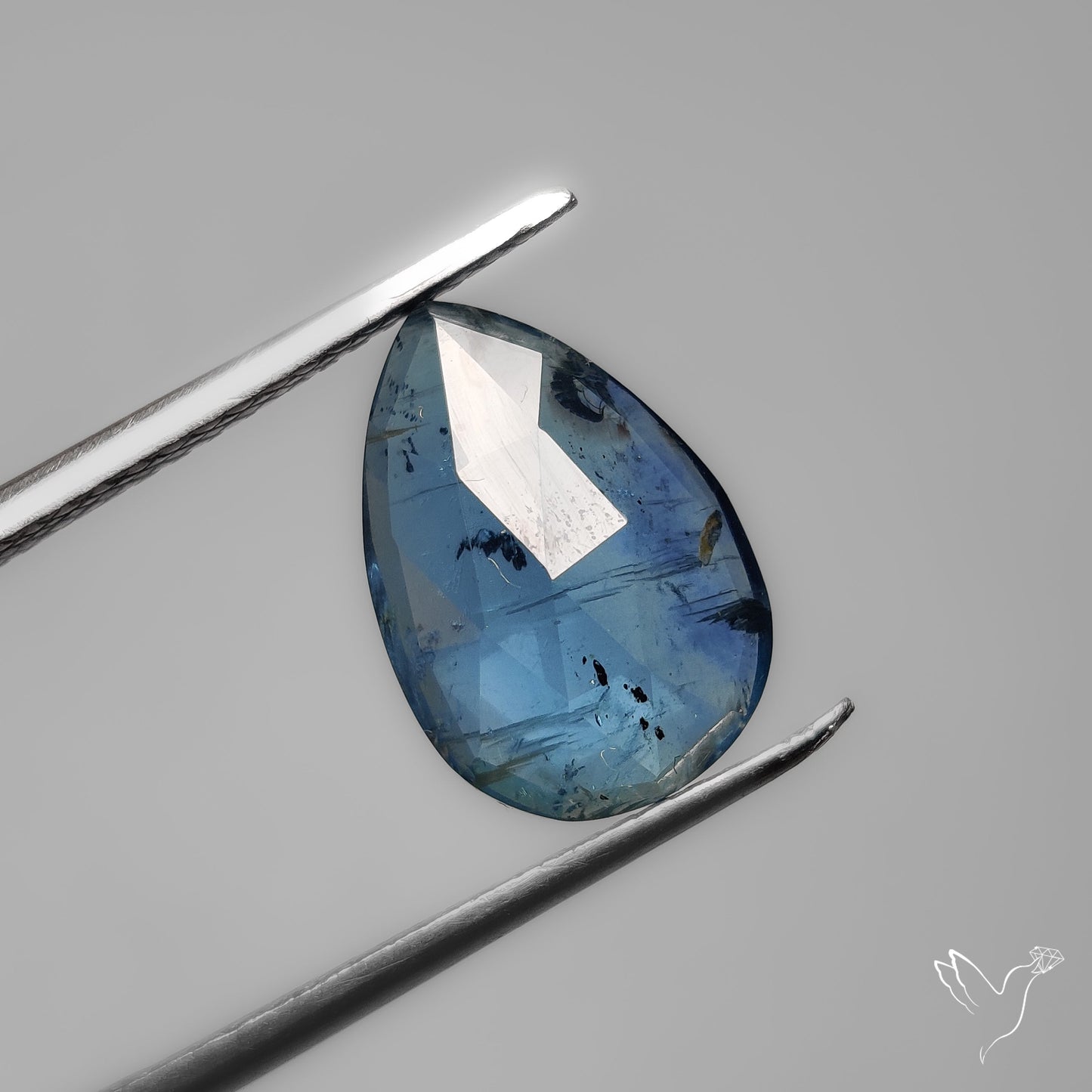 Rose Cut Teal Moss Kyanite