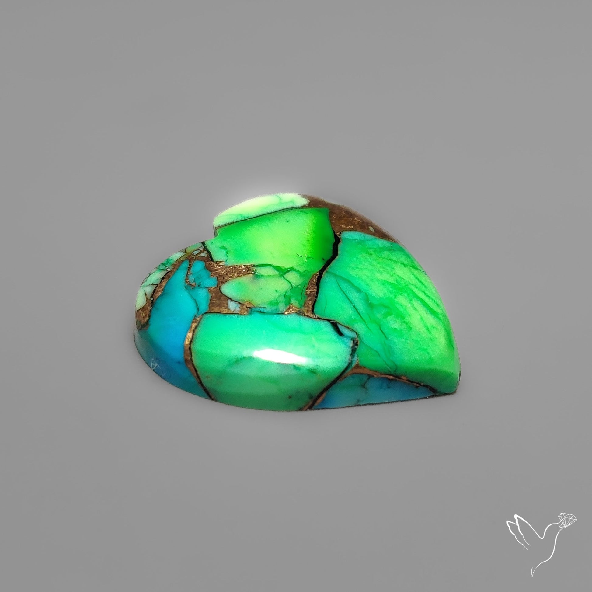 Green Mohave Turquoise Heart