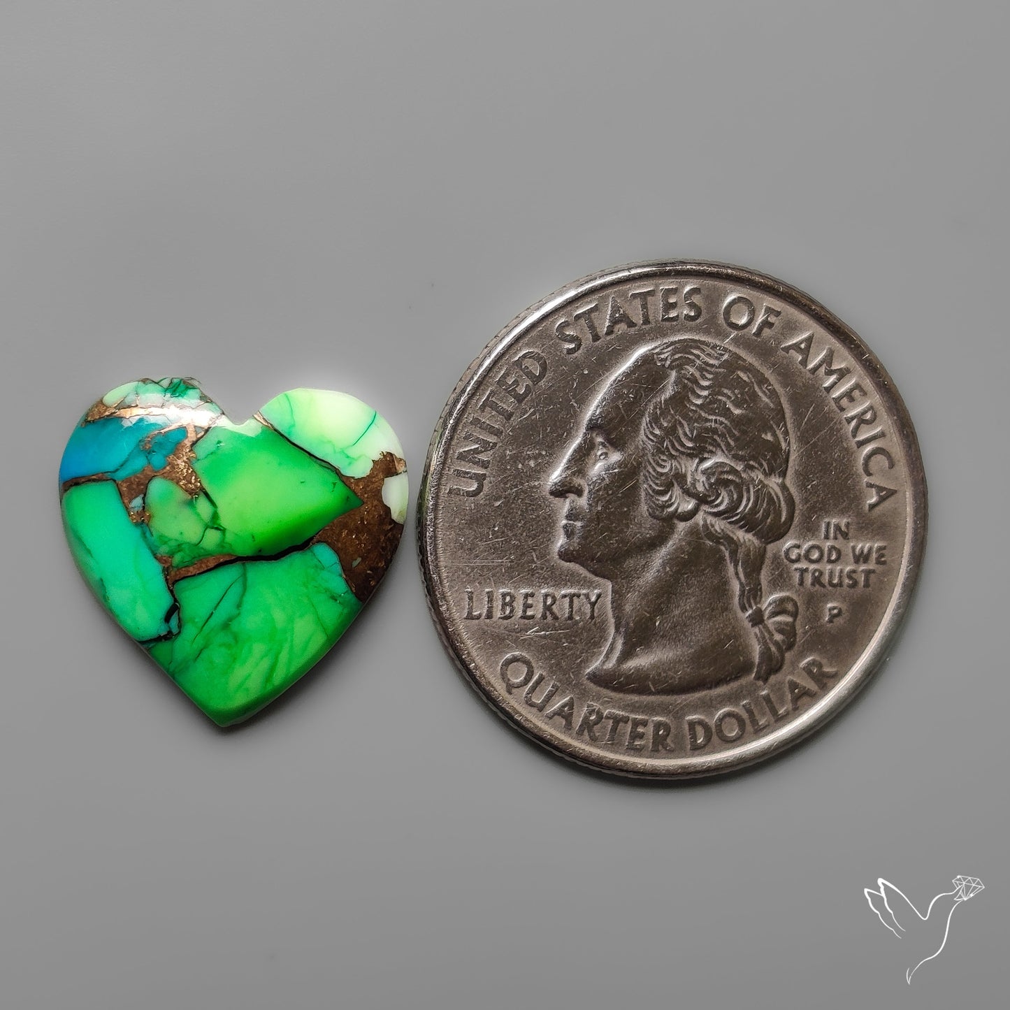 Green Mohave Turquoise Heart