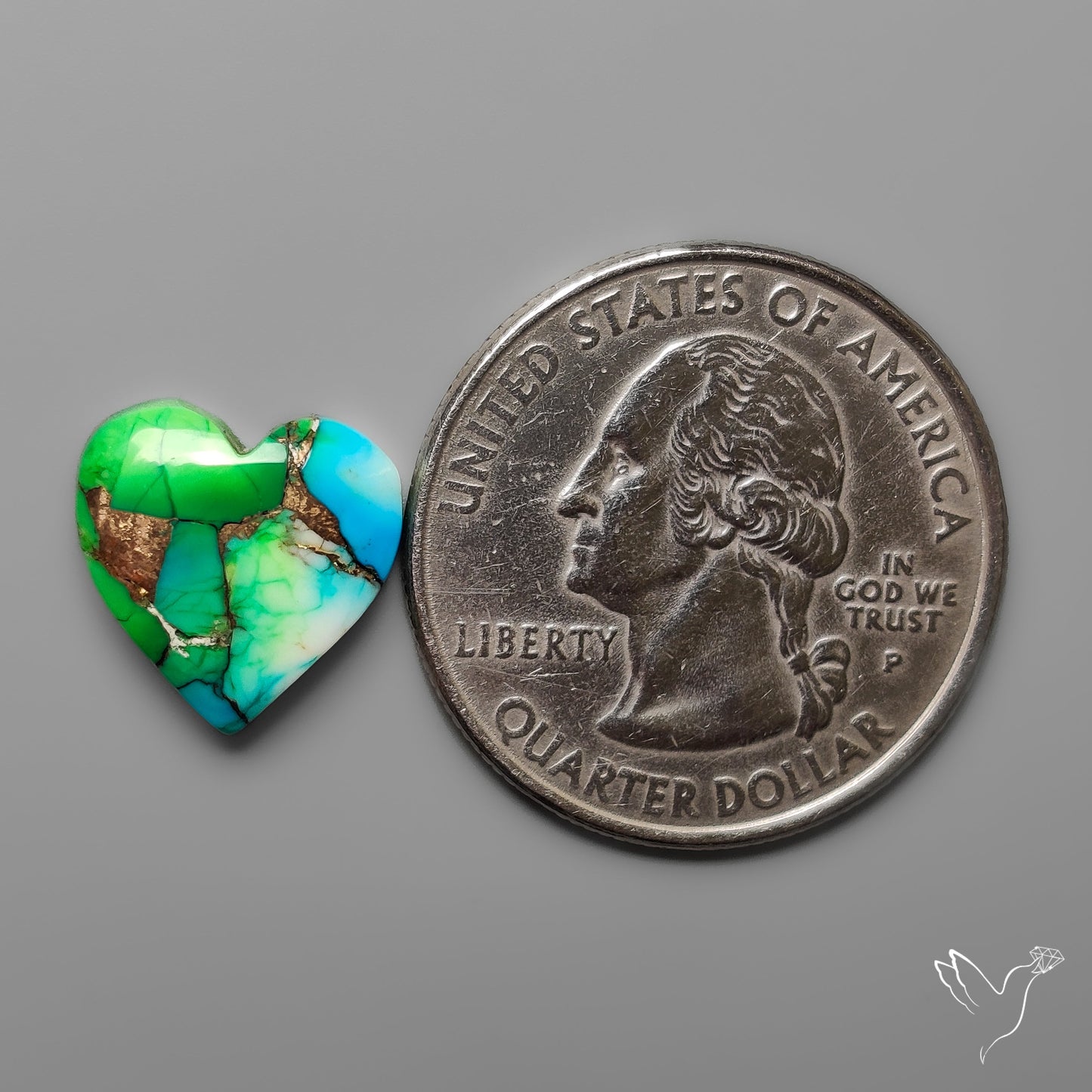 Green Mohave Turquoise Heart