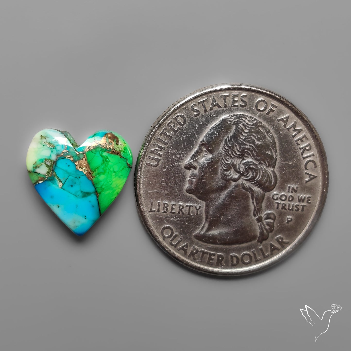 Green Mohave Turquoise Heart