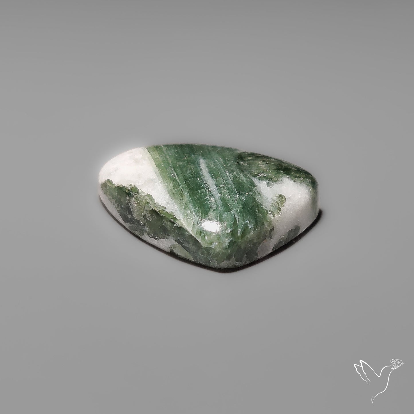 Flashy Green Tourmaline in Quartz