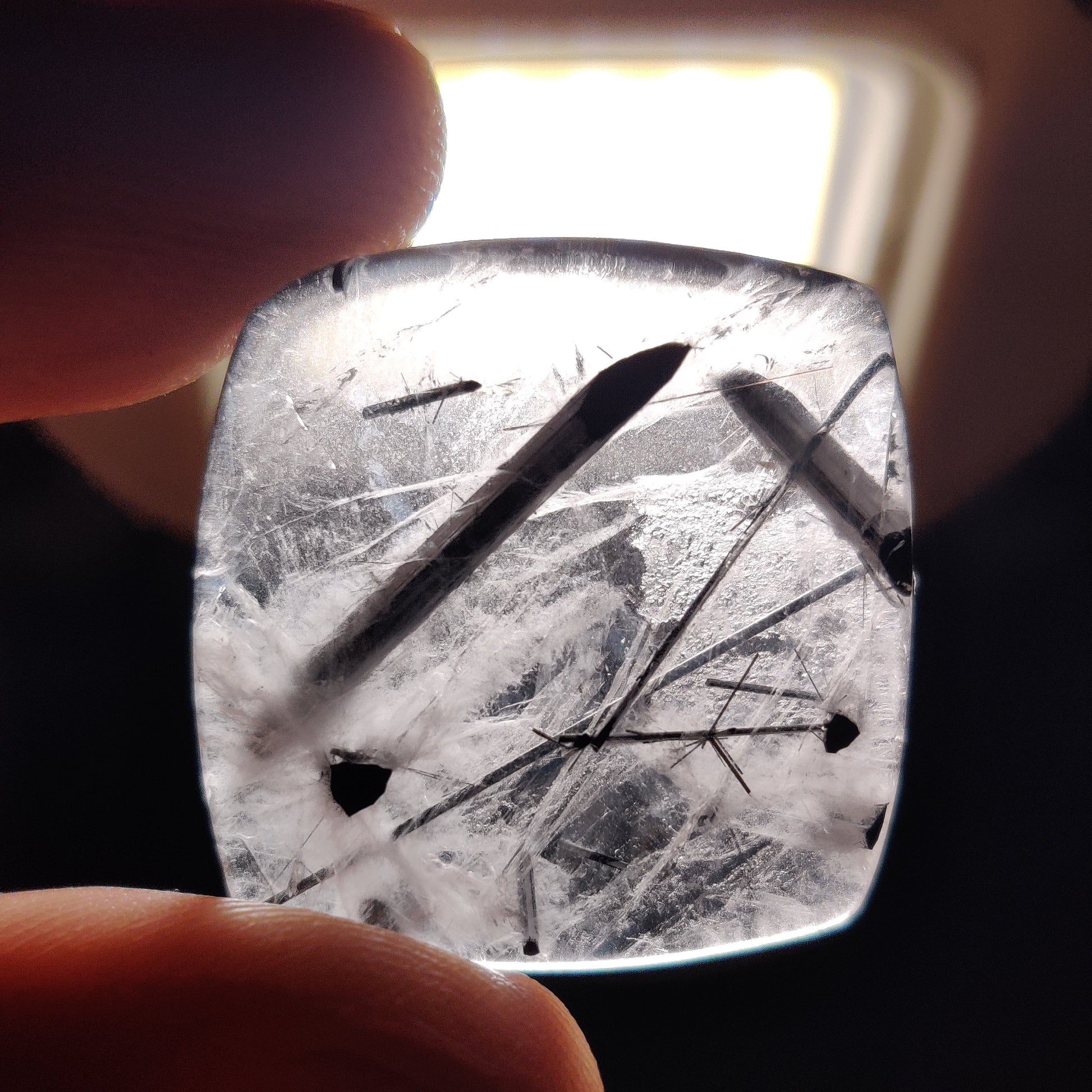 Black Tourmalinated Quartz