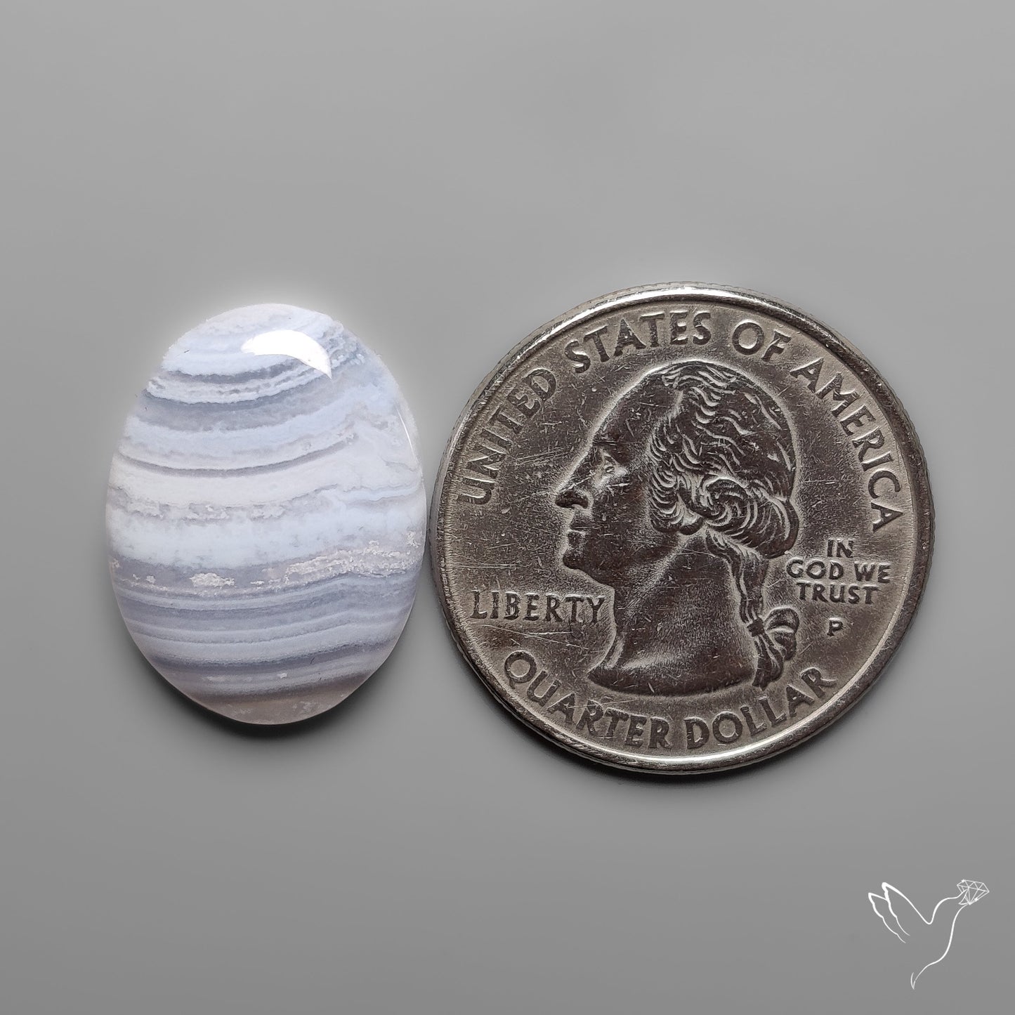 Blue Lace Agate Cabochon