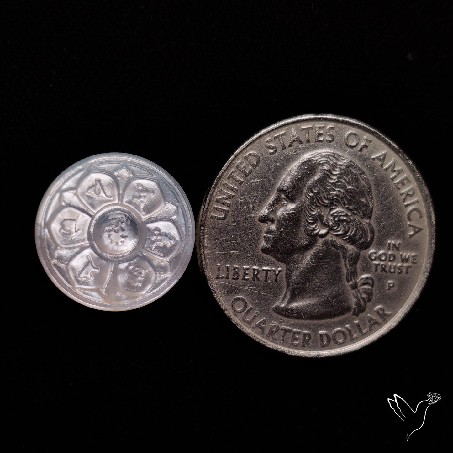 Mother Of Pearl Chakra Carving