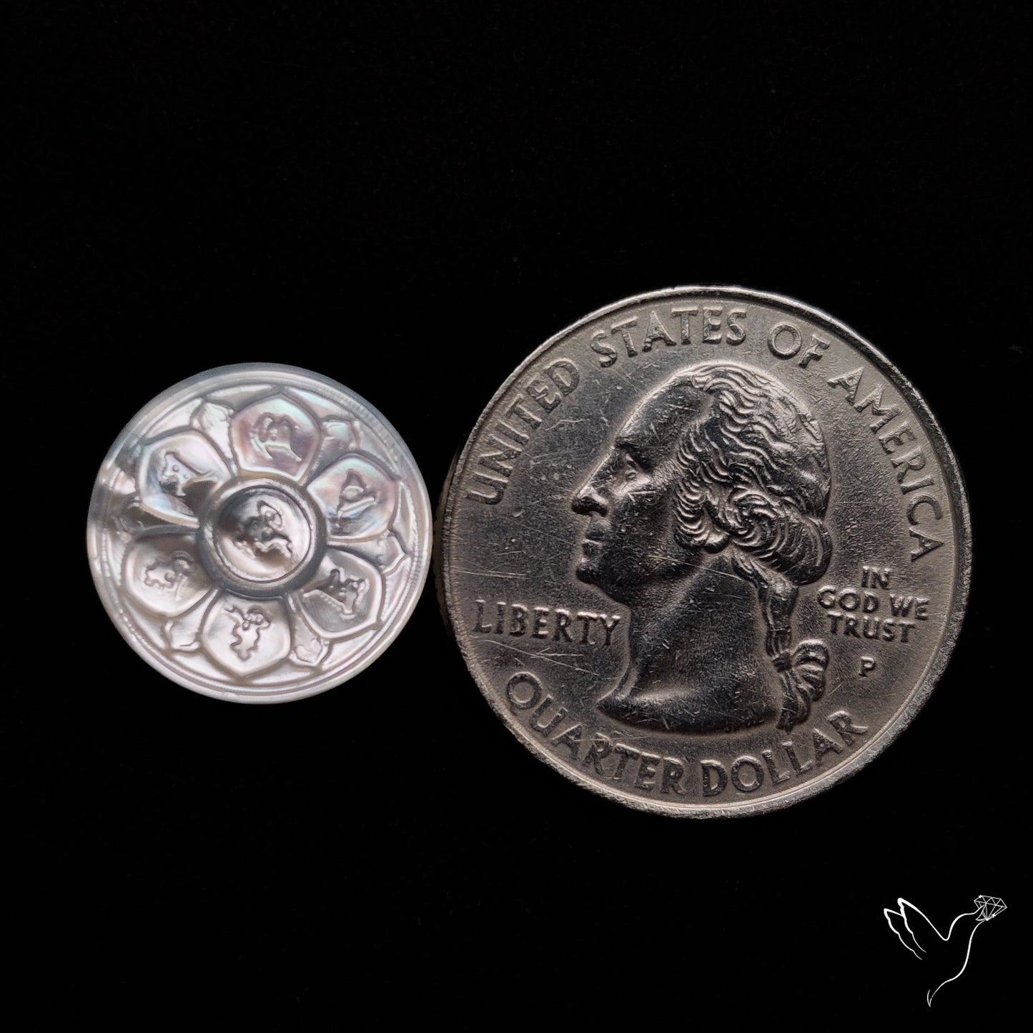 Mother Of Pearl Chakra Carving