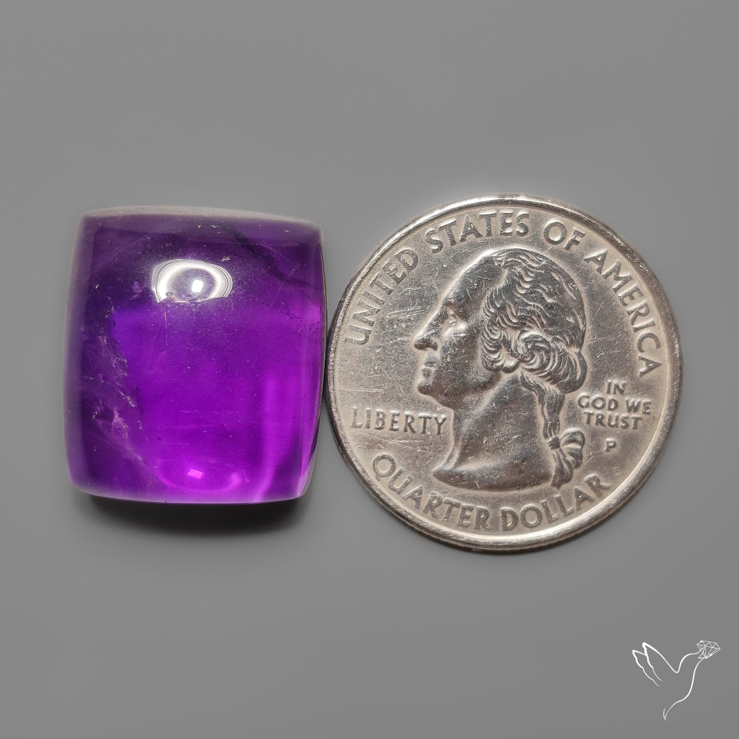 Gemmy Amethyst Cabochon Deep Violet