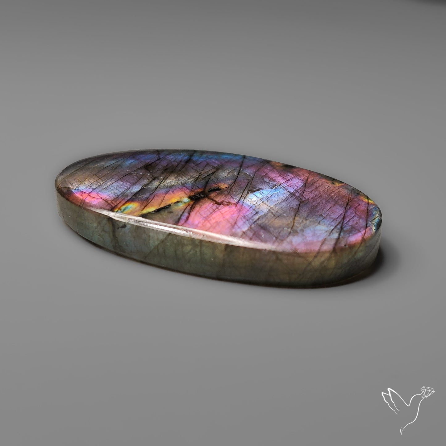 Electric Blue Spectrolite Cabochon