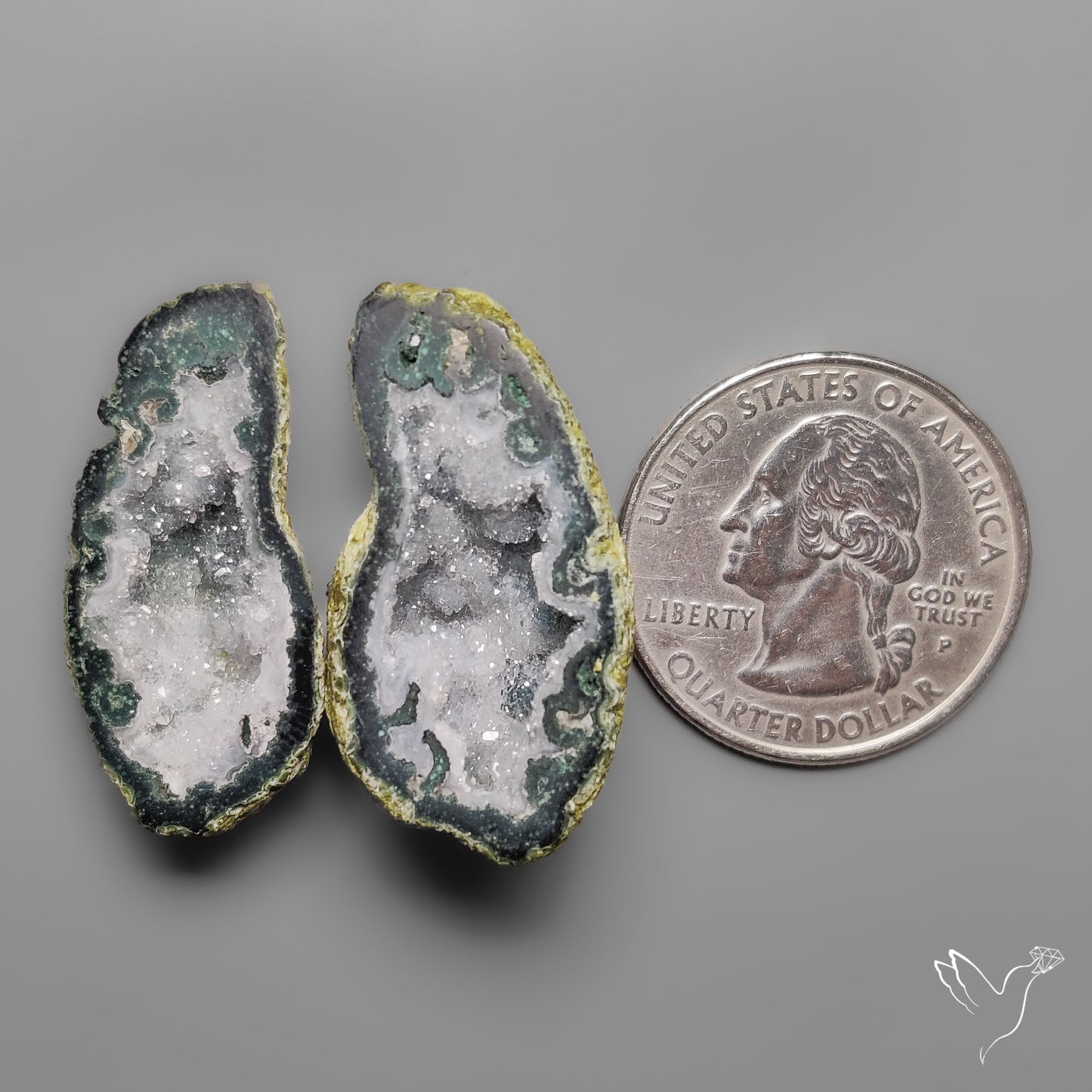 Tabasco Baby Geode Druzy Pair