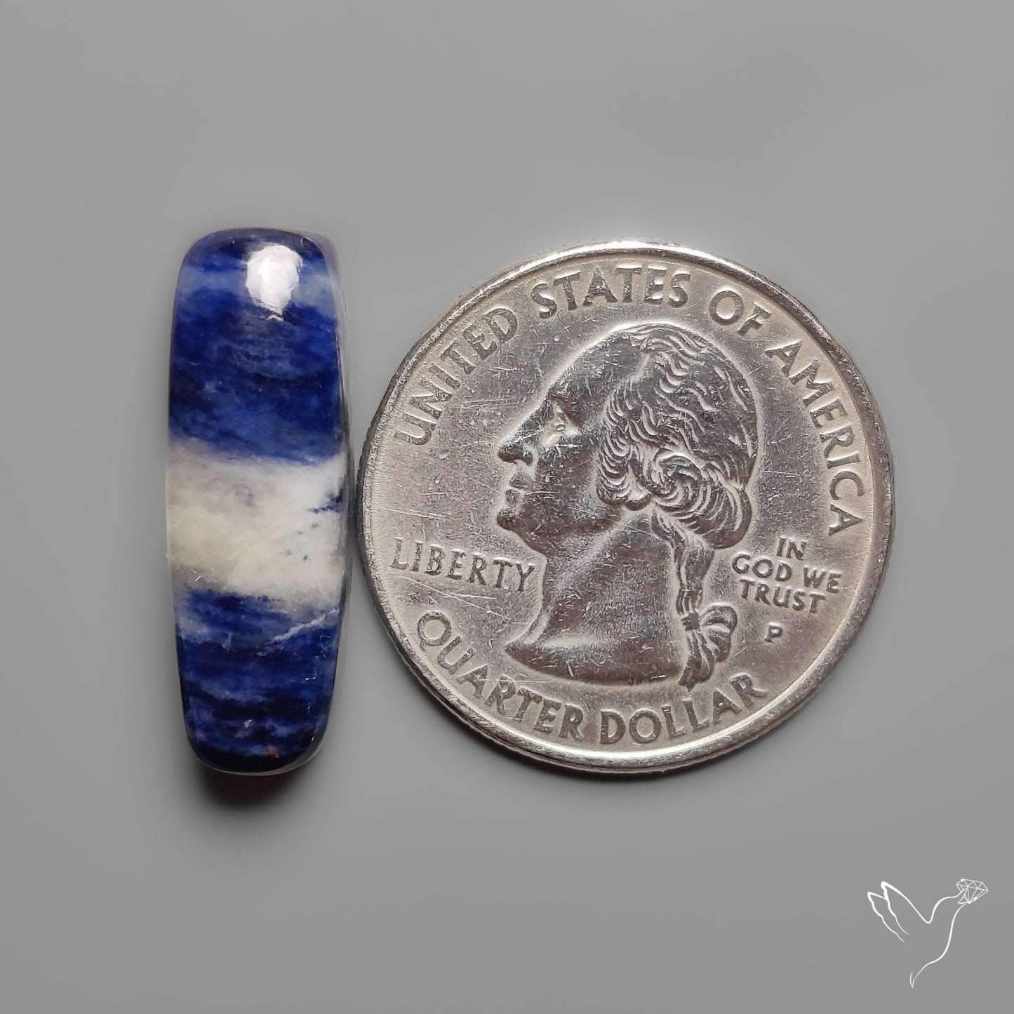 Sodalite wiht Quartz Cabochon