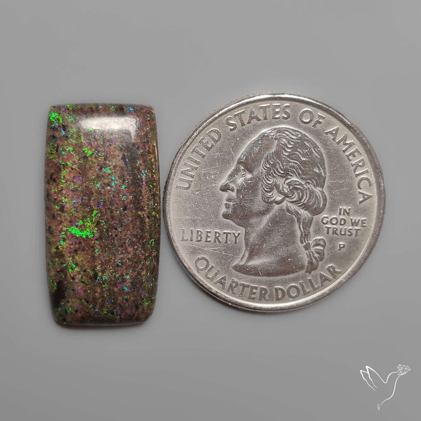 Andamooka Black Matrix Opal Cabochon
