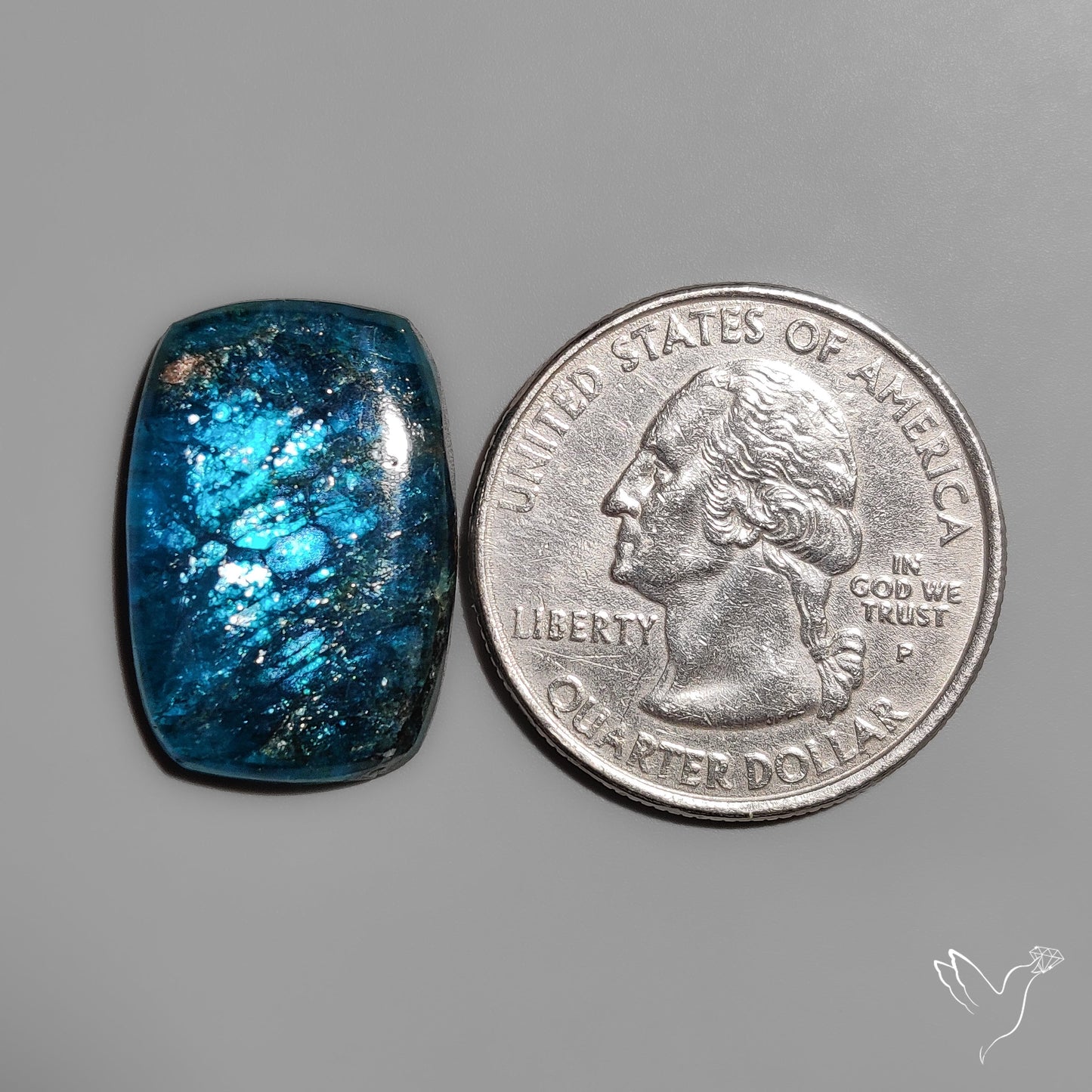 Flashy Neon Apatite Cabochon
